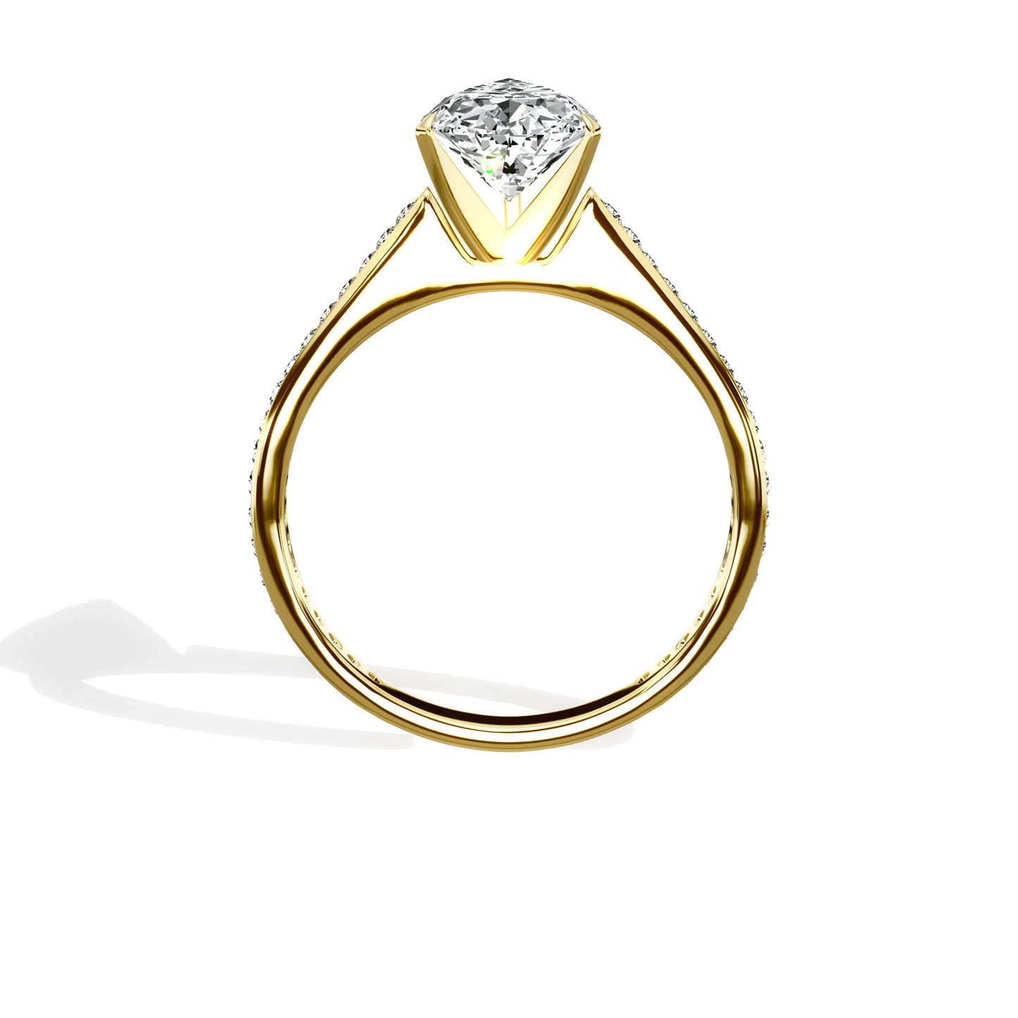Channel Set Solitaire Engagement Ring