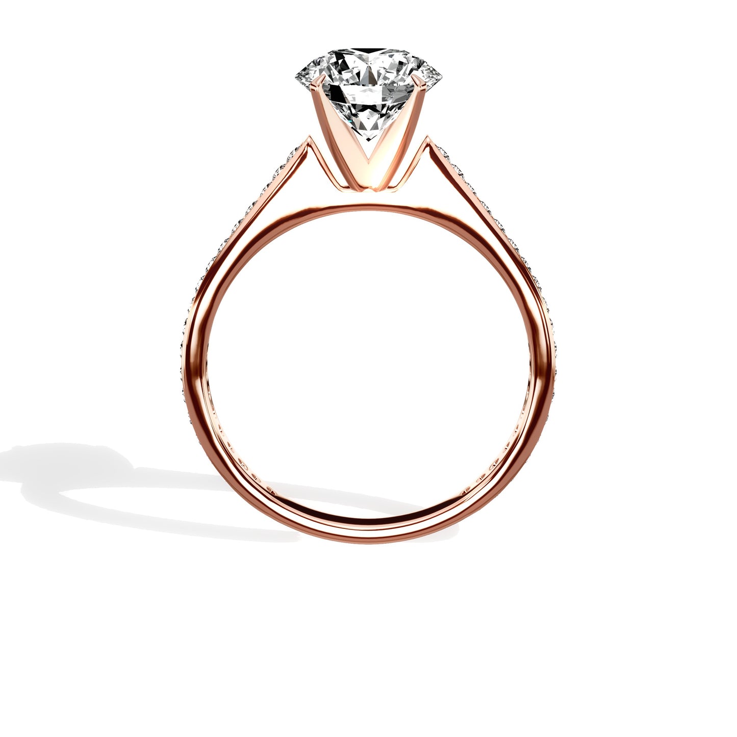 Channel Set Solitaire Engagement Ring