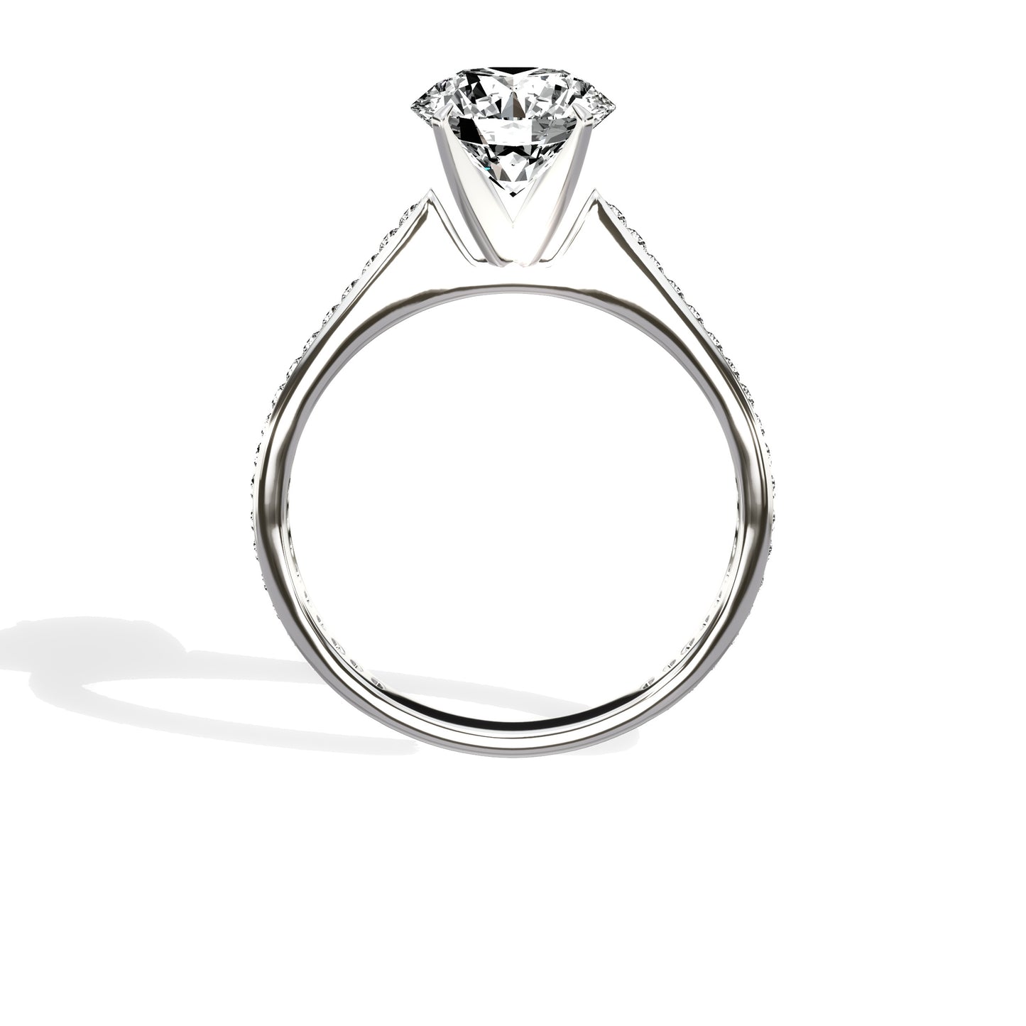 Channel Set Solitaire Engagement Ring