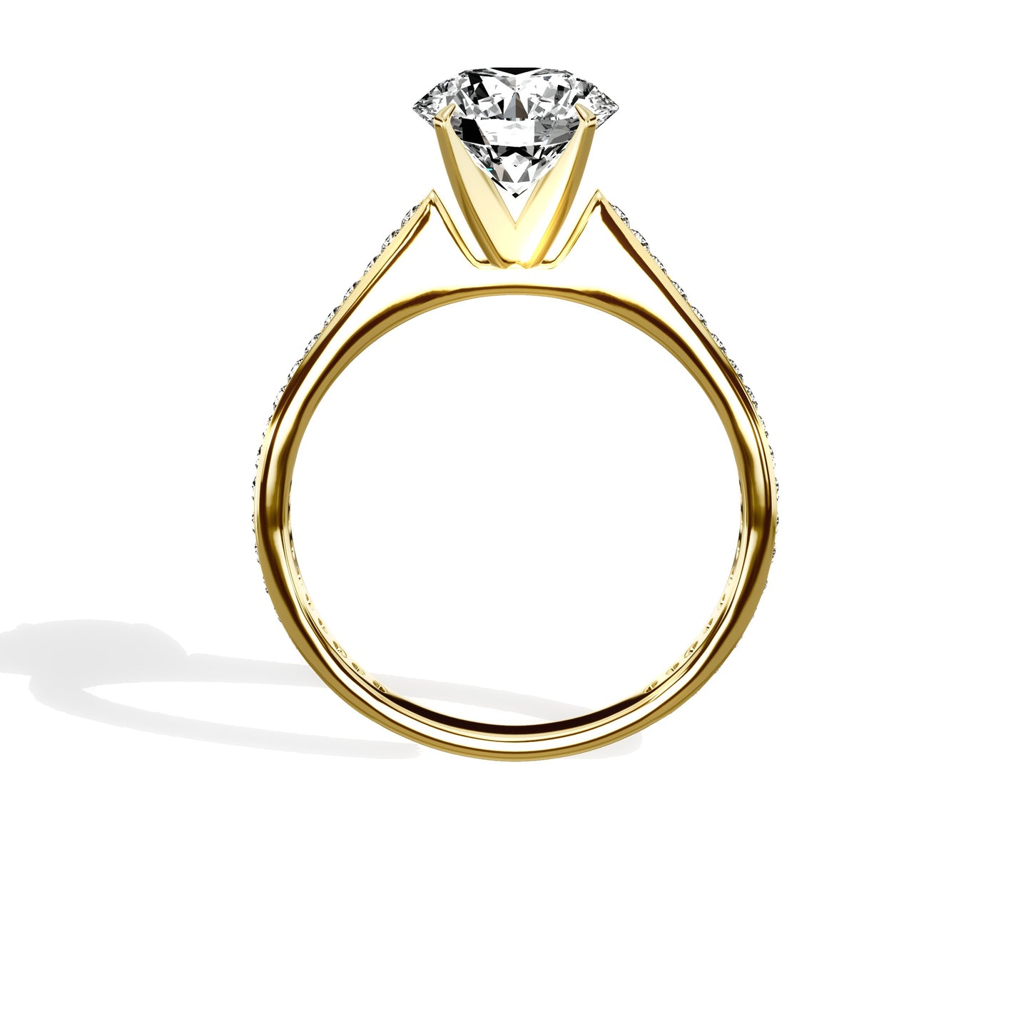 Channel Set Solitaire Engagement Ring