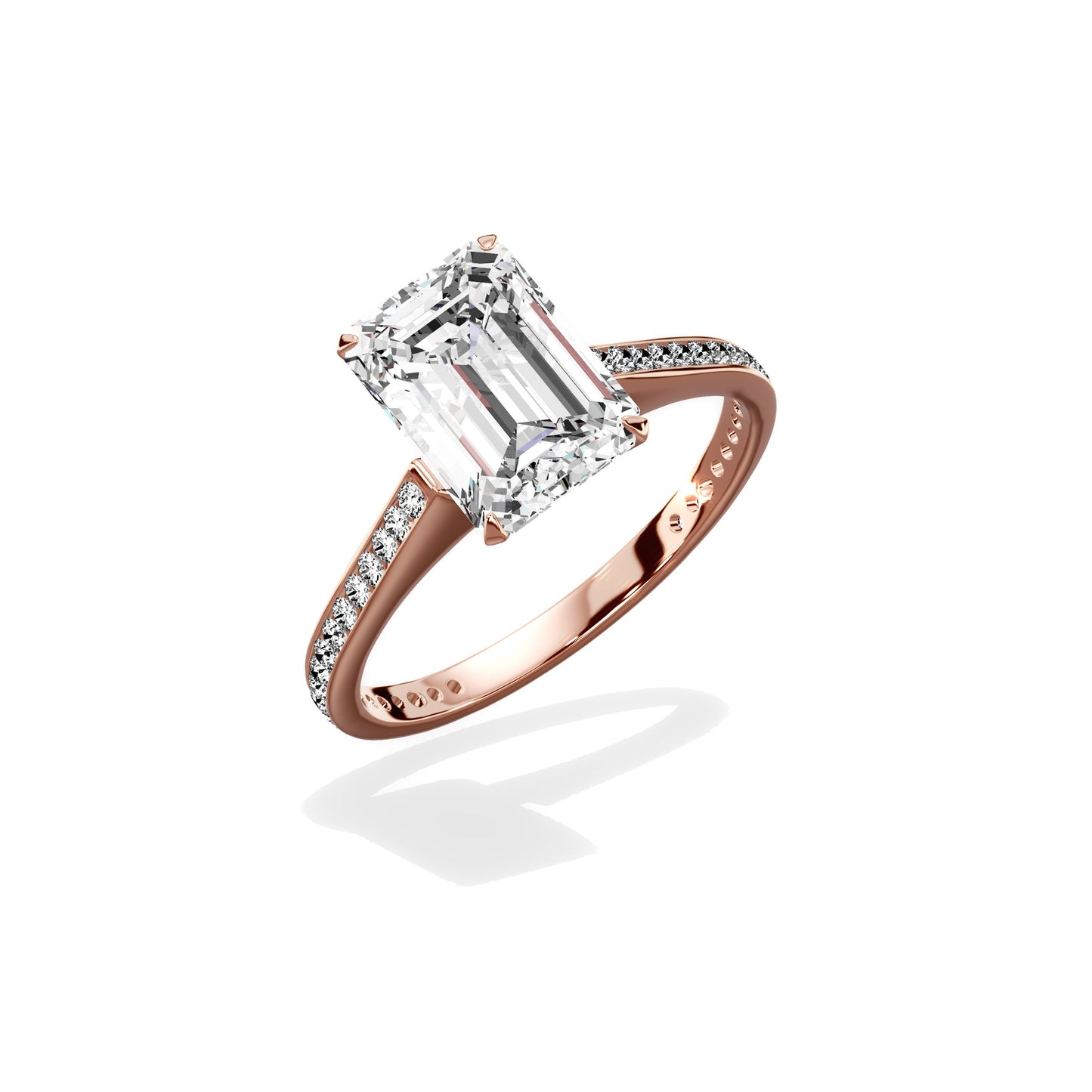 Channel Set Solitaire Engagement Ring