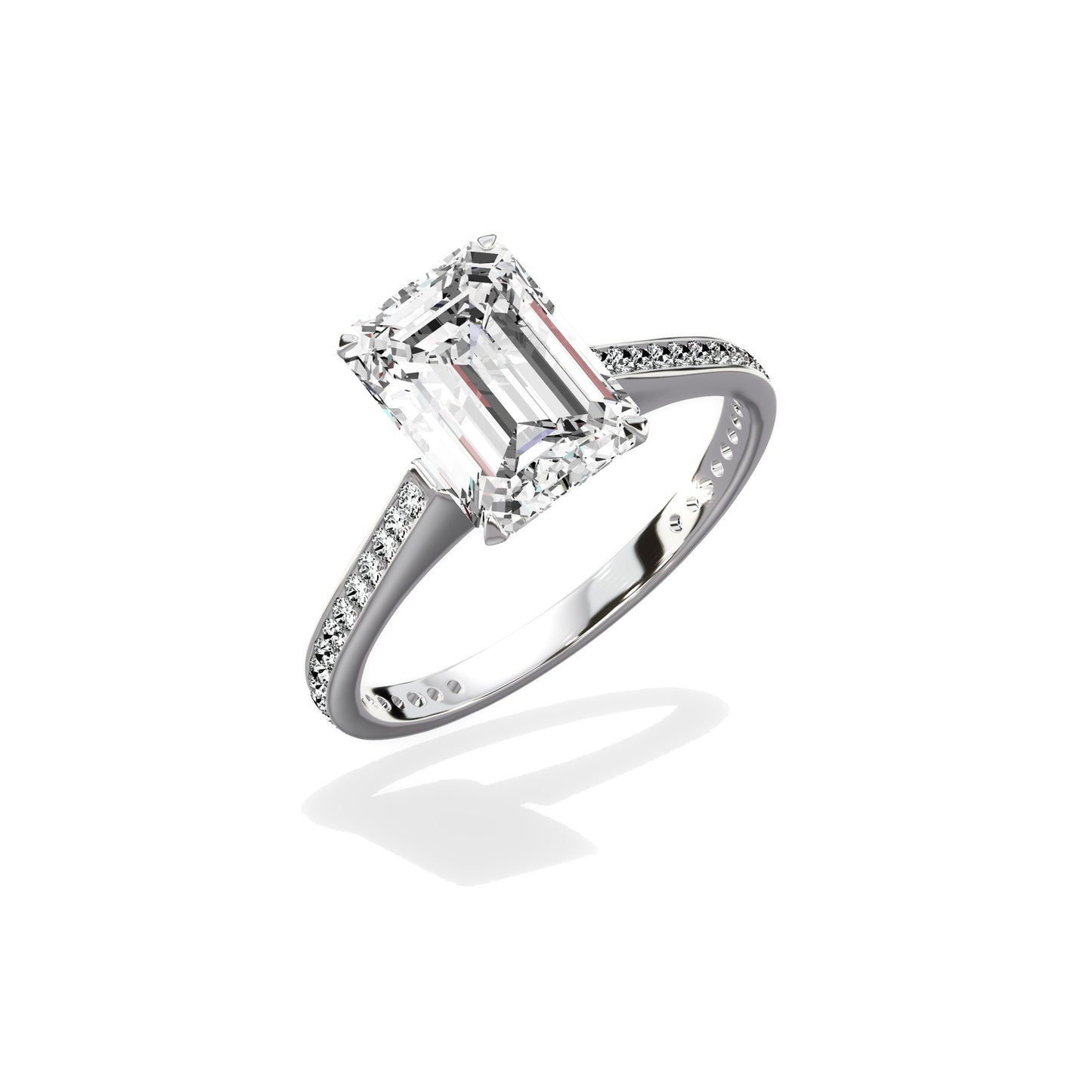 Channel Set Solitaire Engagement Ring