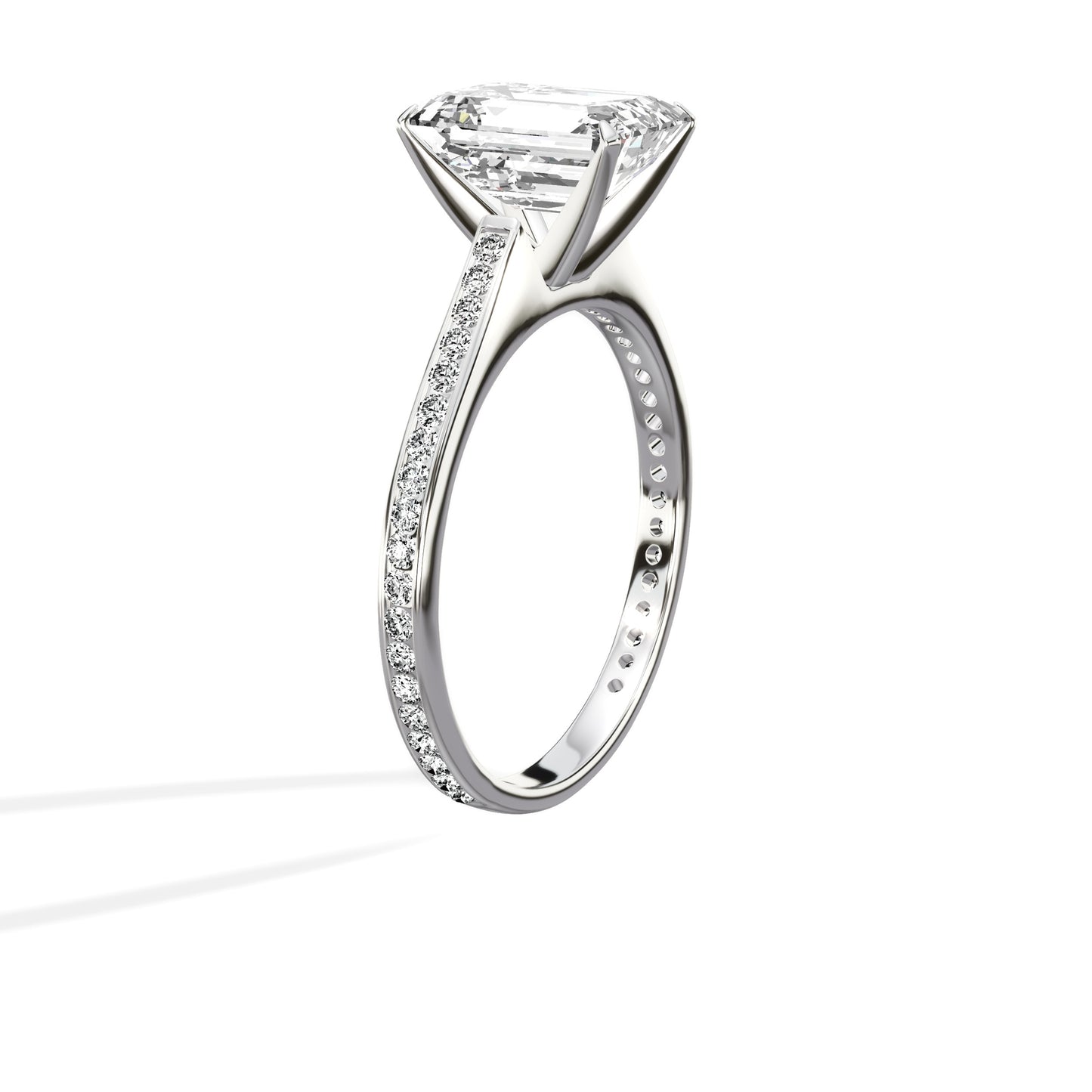 Channel Set Solitaire Engagement Ring