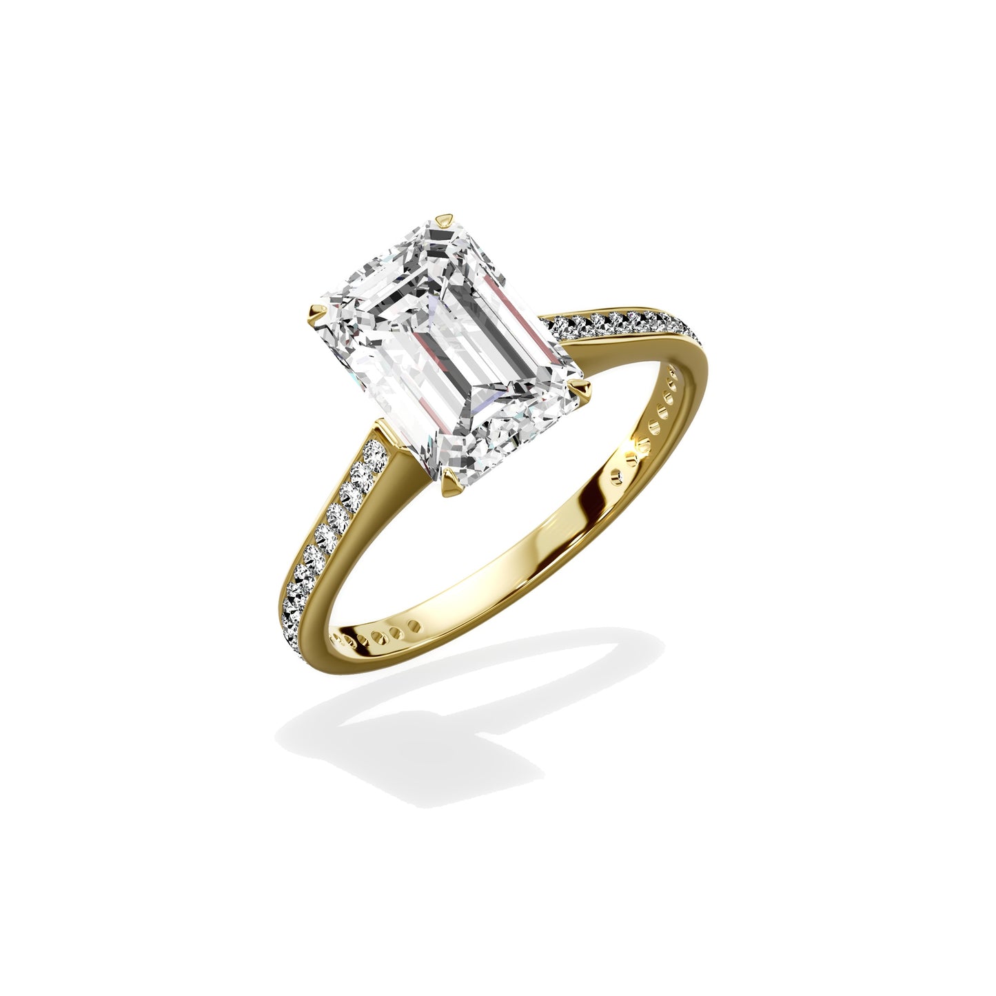 Channel Set Solitaire Engagement Ring