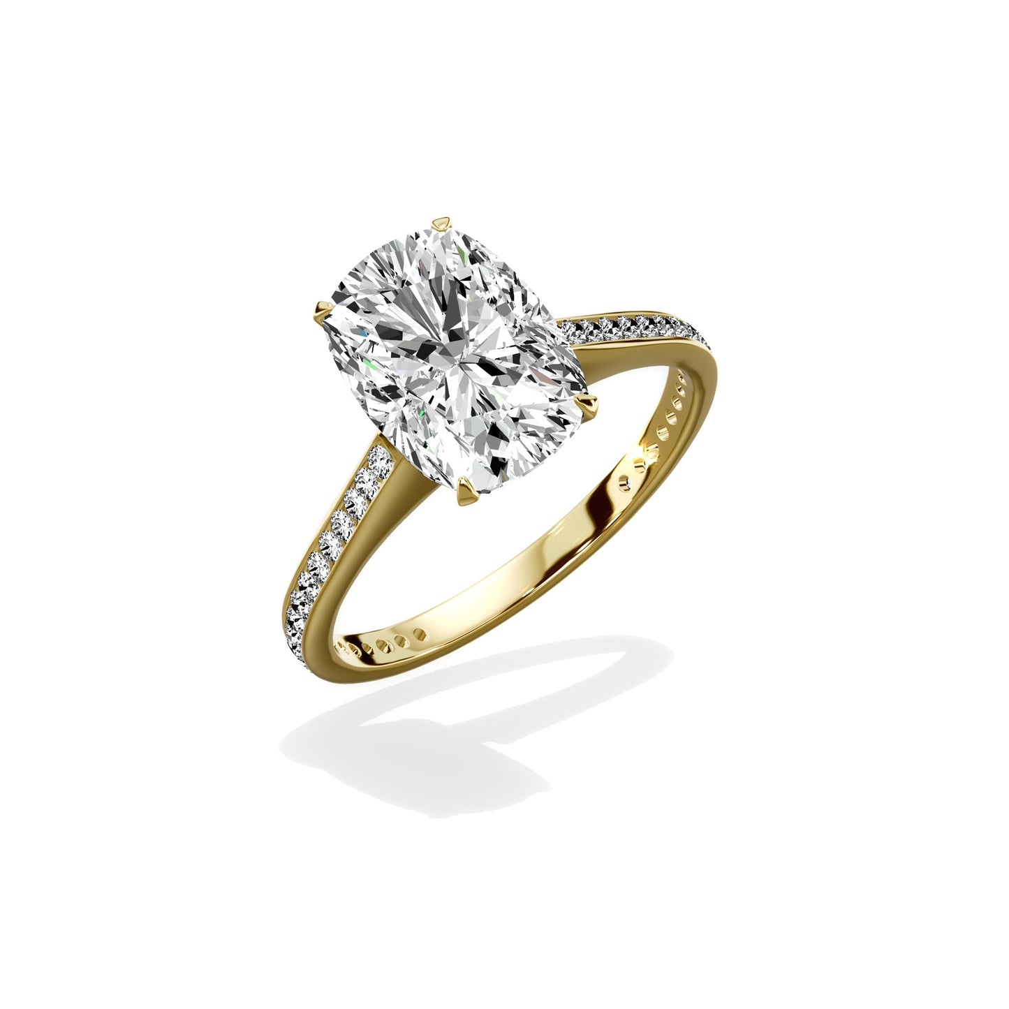 Channel Set Solitaire Engagement Ring