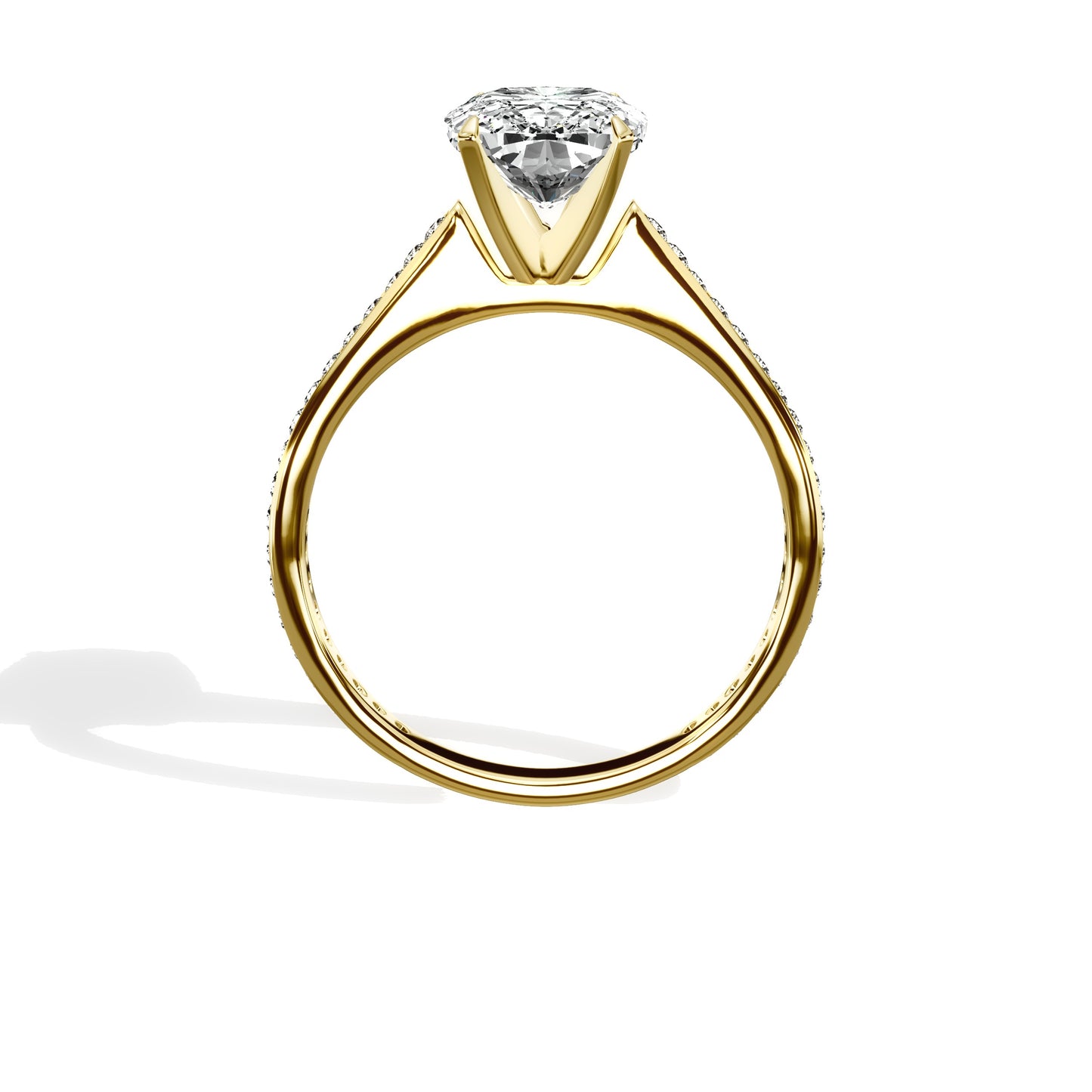 Channel Set Solitaire Engagement Ring