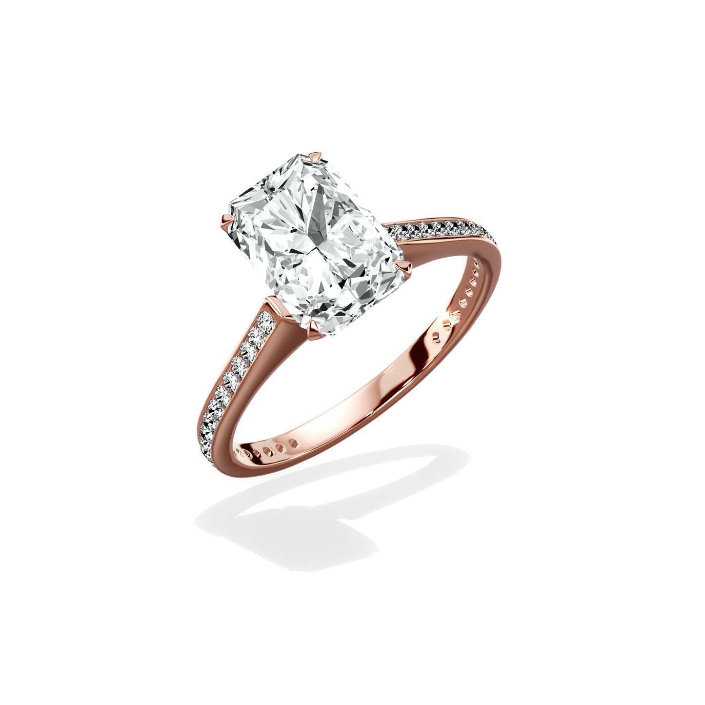 Channel Set Solitaire Engagement Ring