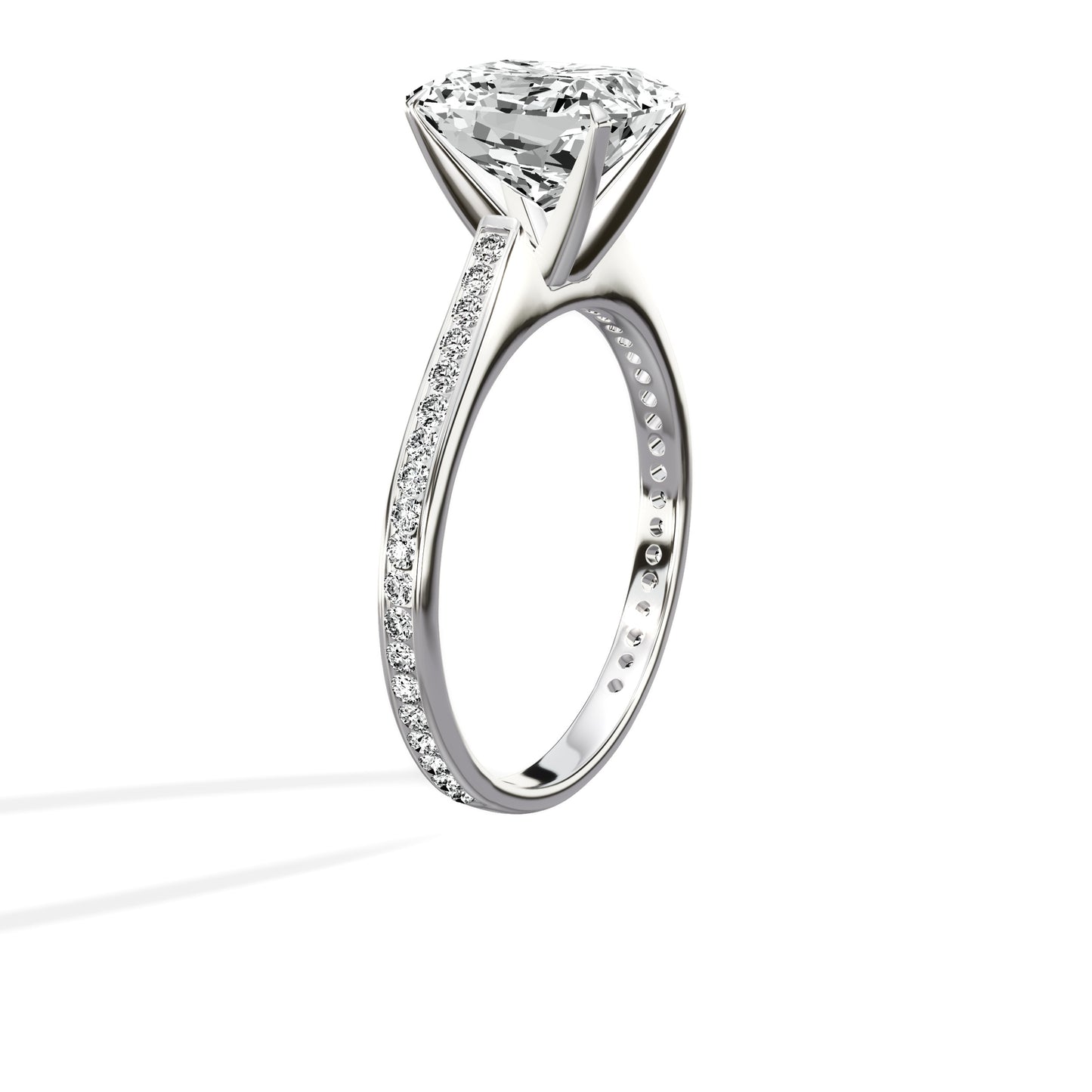 Channel Set Solitaire Engagement Ring