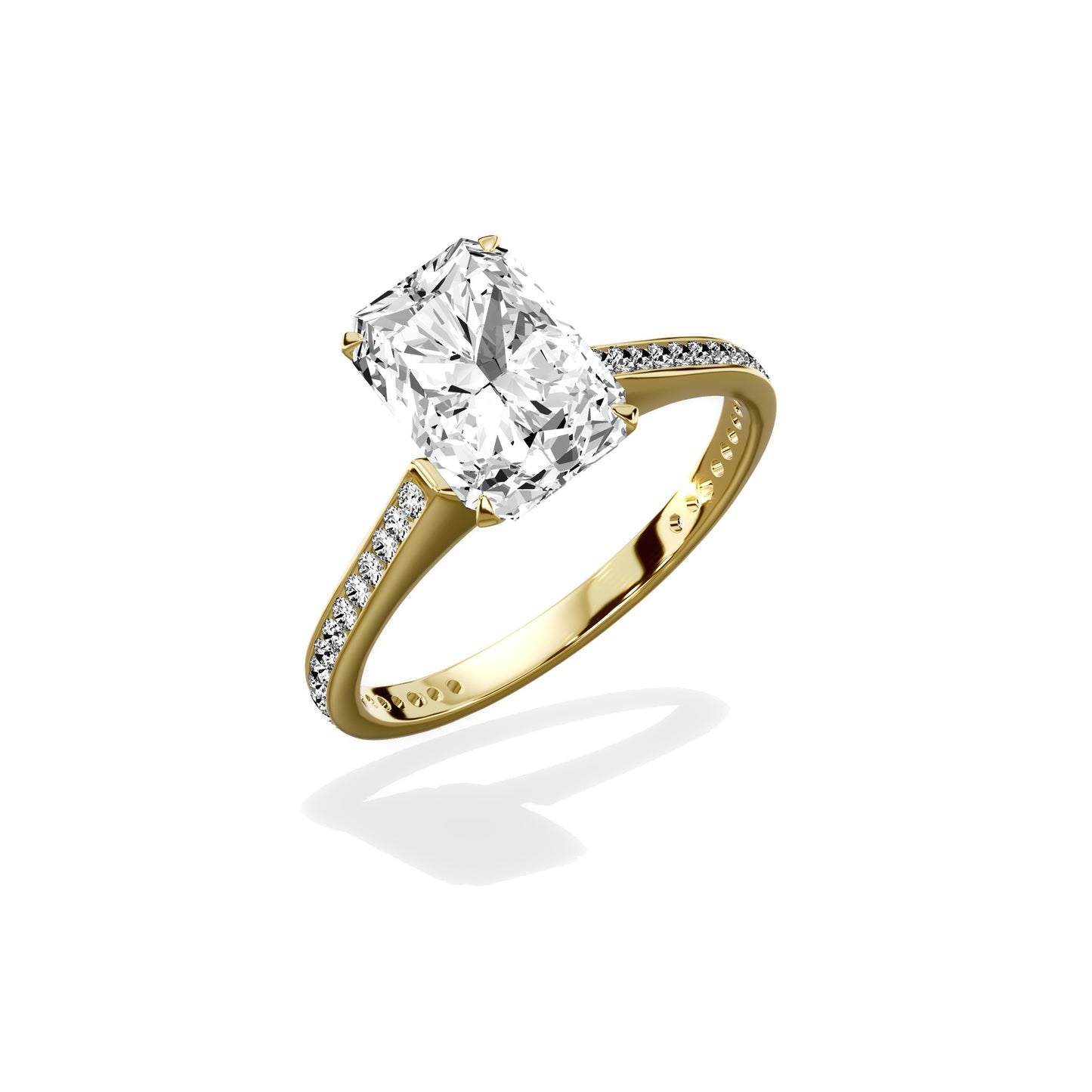 Channel Set Solitaire Engagement Ring