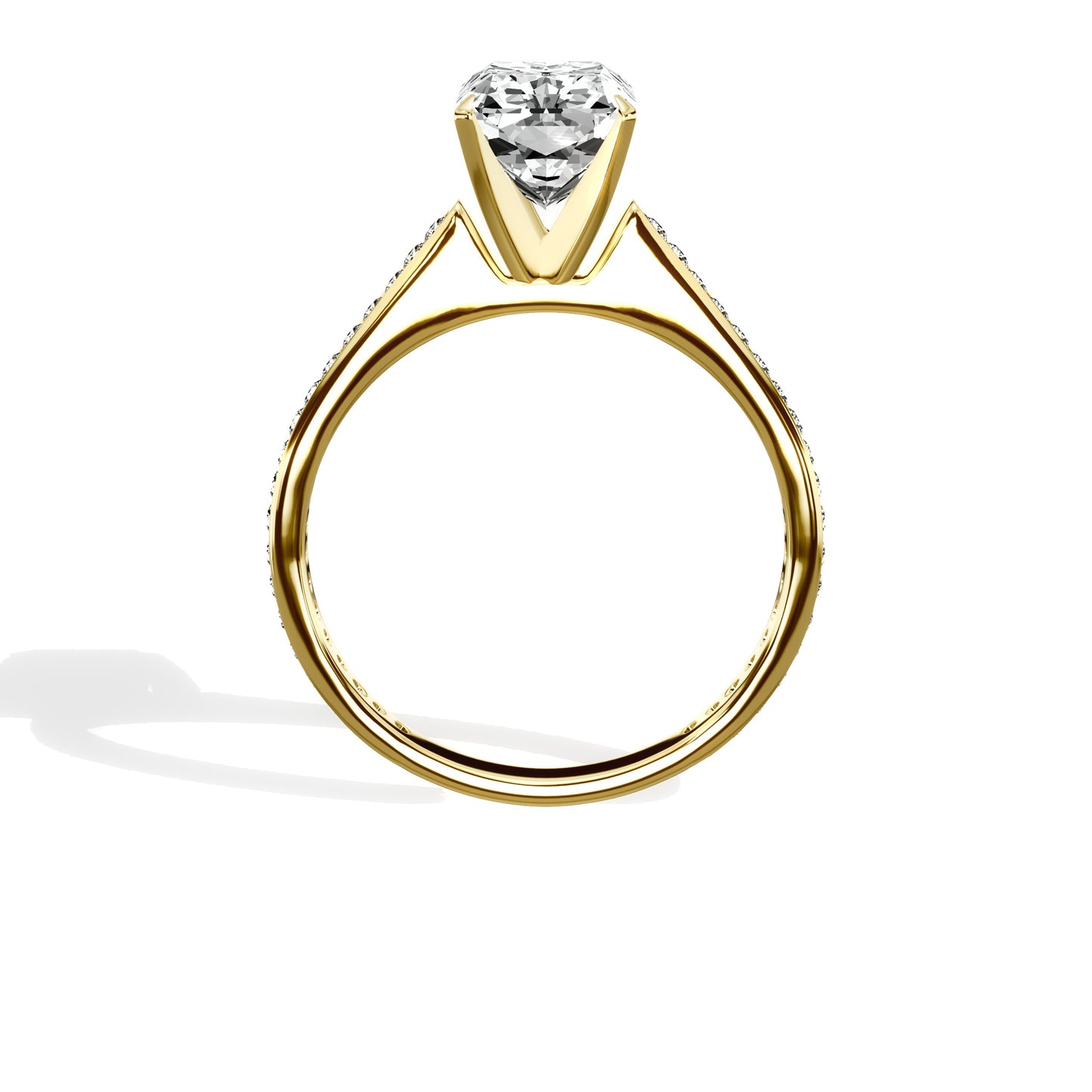 Channel Set Solitaire Engagement Ring