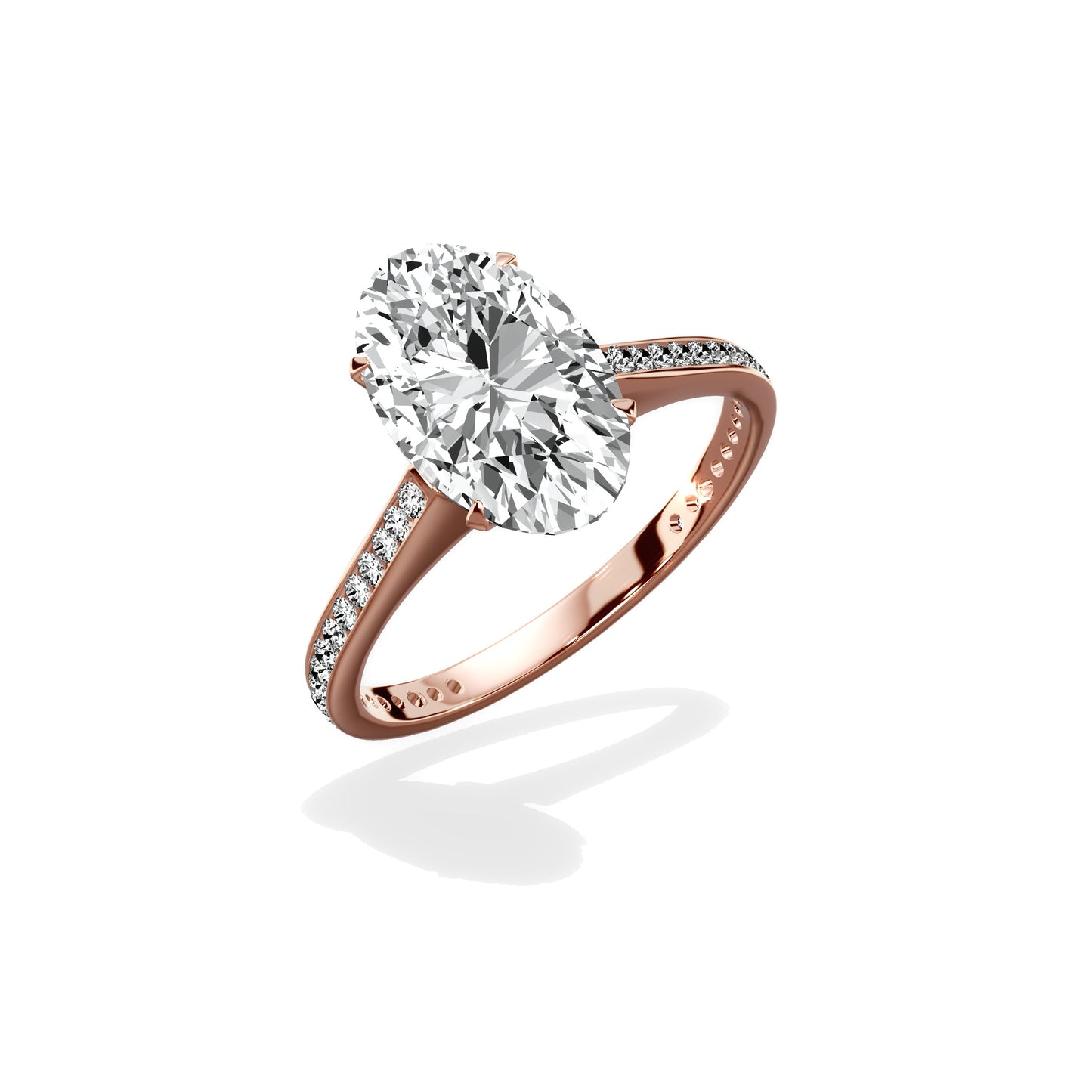 Channel Set Solitaire Engagement Ring