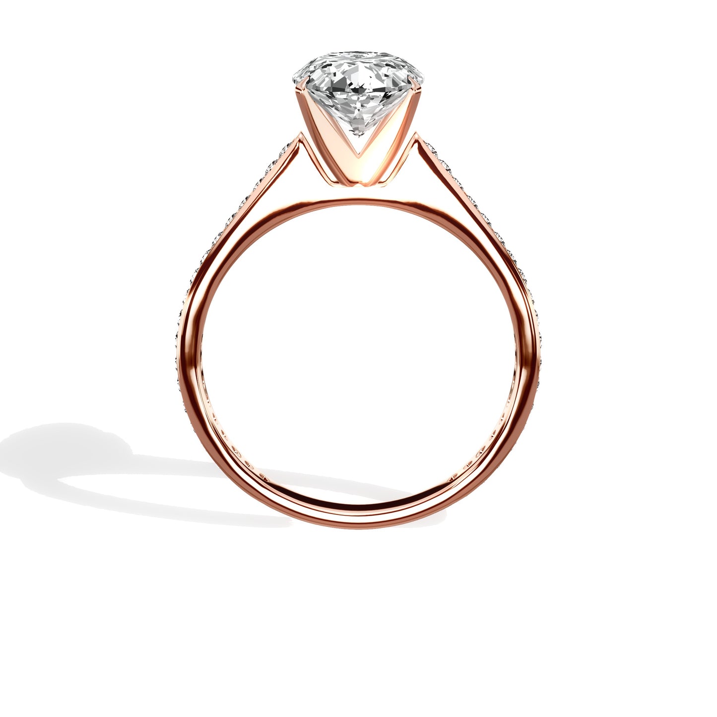 Channel Set Solitaire Engagement Ring