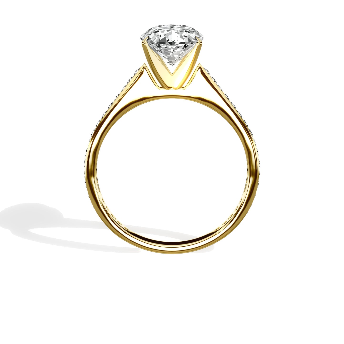 Channel Set Solitaire Engagement Ring