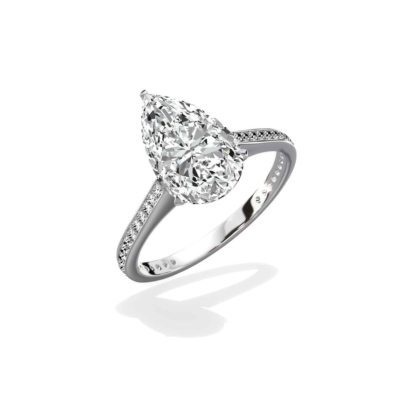 Channel Set Solitaire Engagement Ring