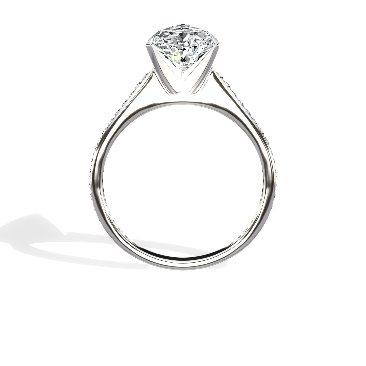 Channel Set Solitaire Engagement Ring