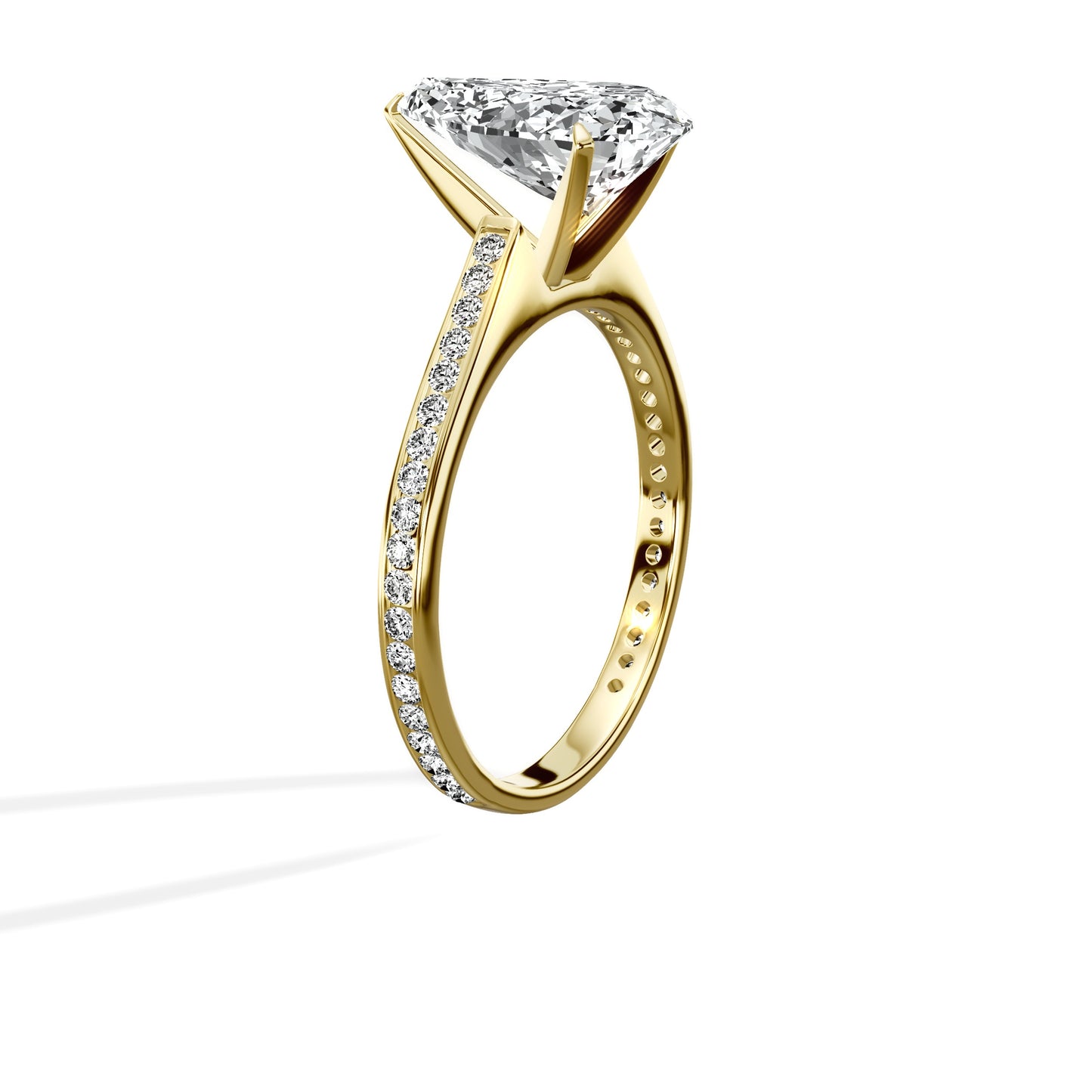 Channel Set Solitaire Engagement Ring
