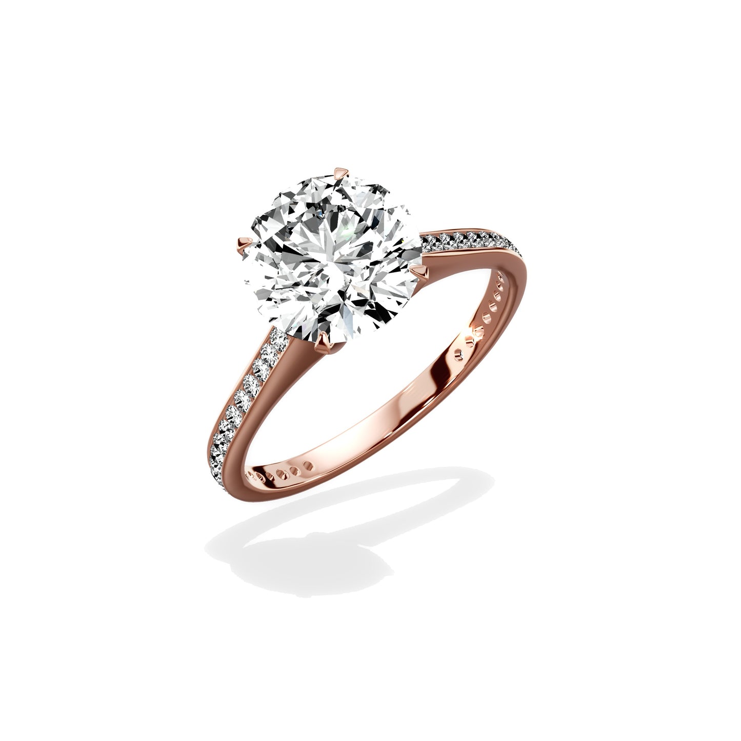Channel Set Solitaire Engagement Ring