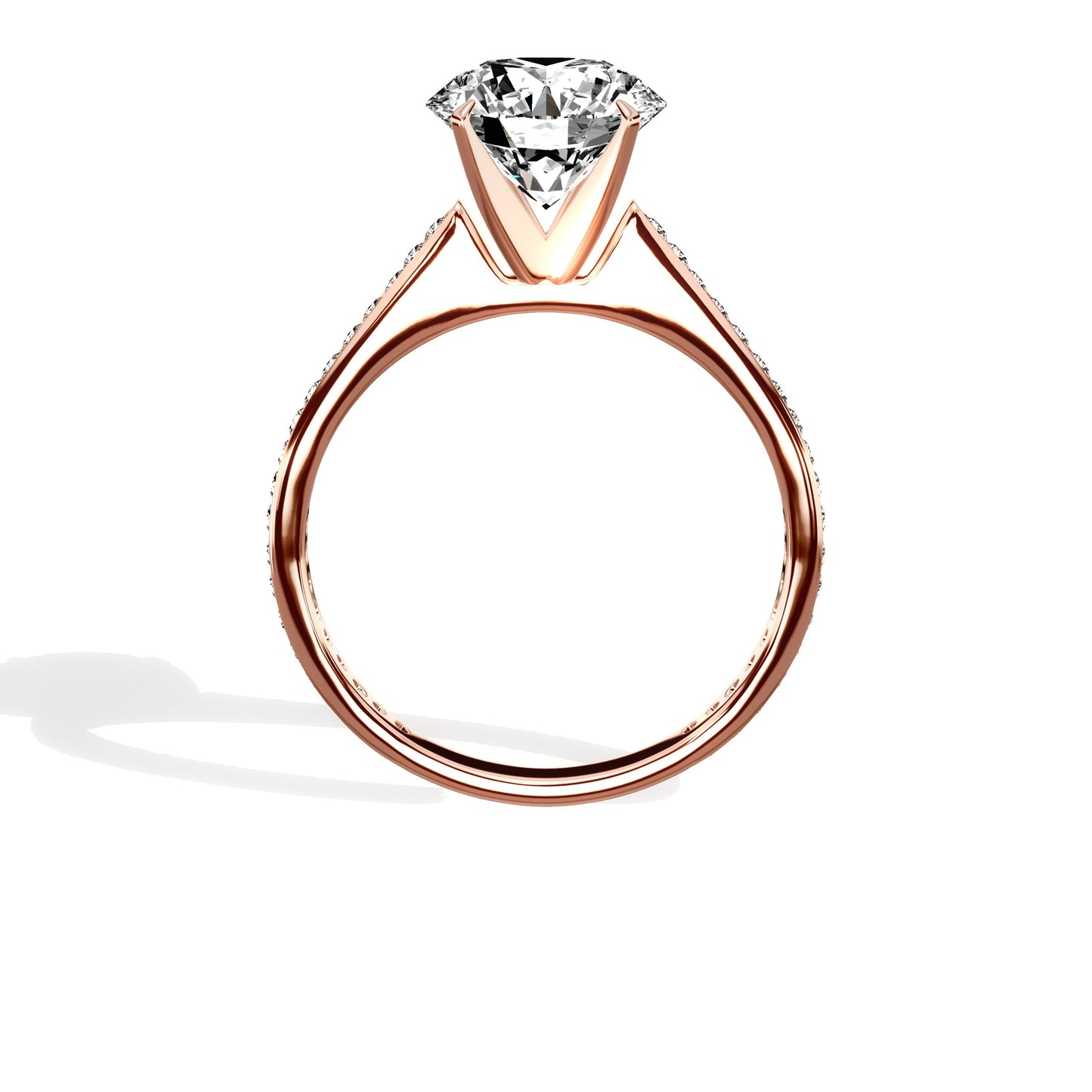 Channel Set Solitaire Engagement Ring