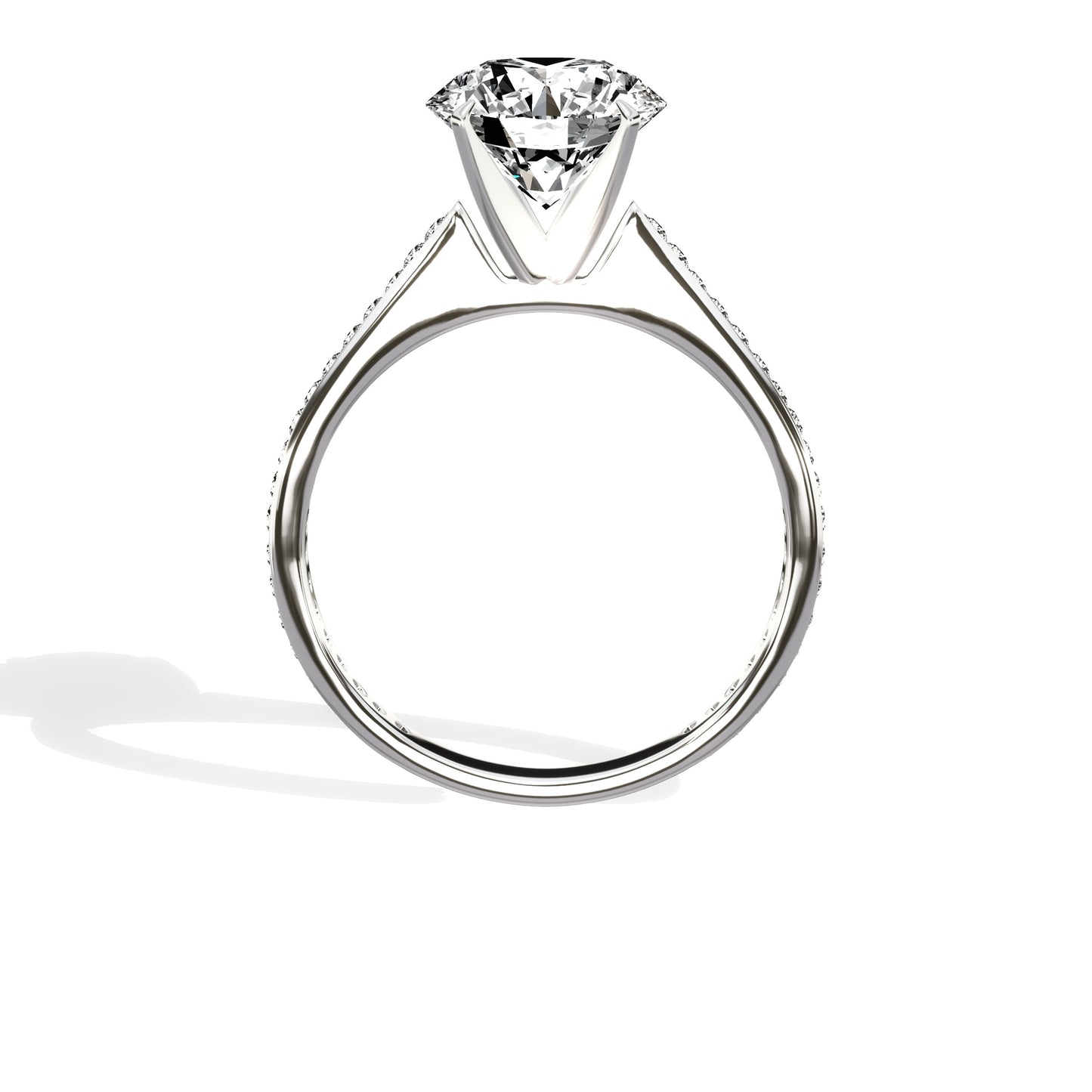 Channel Set Solitaire Engagement Ring