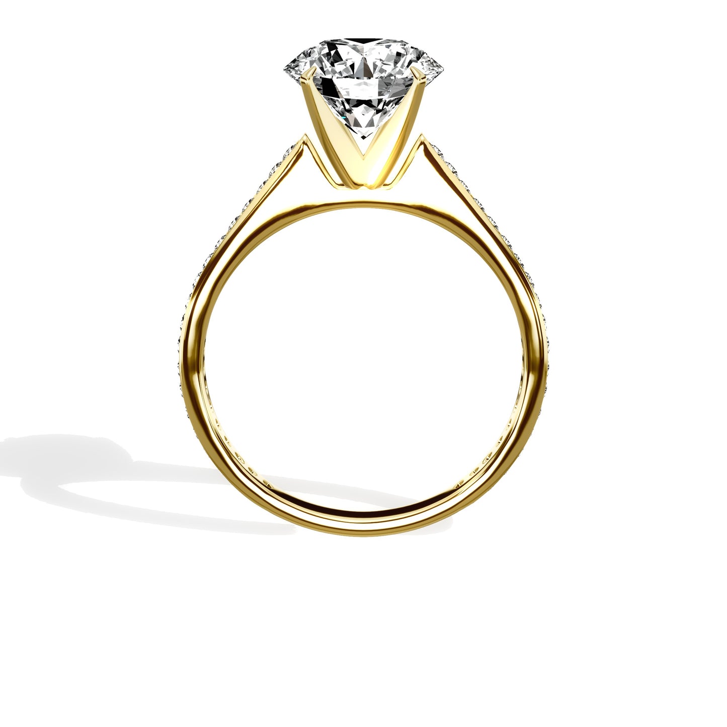 Channel Set Solitaire Engagement Ring