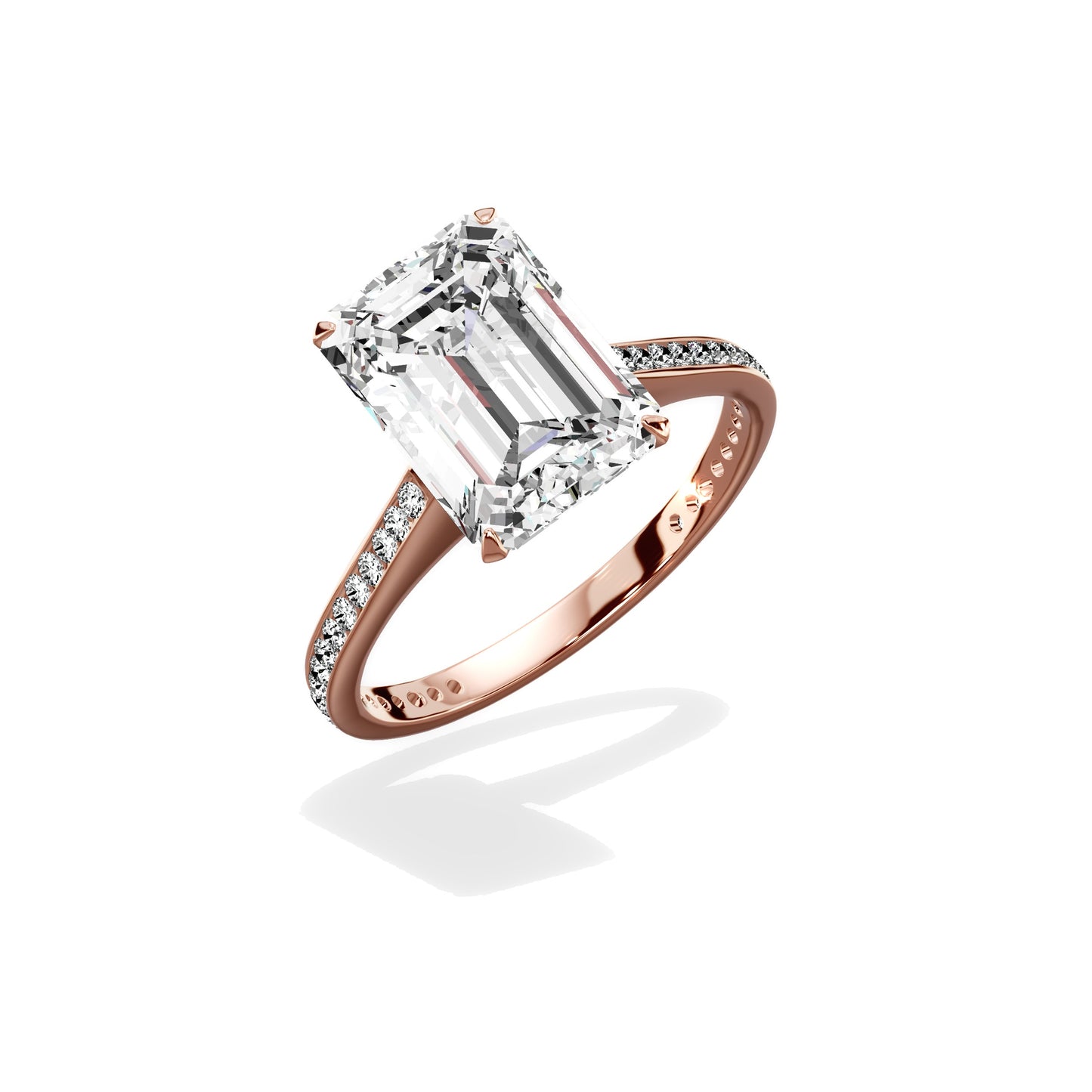 Channel Set Solitaire Engagement Ring
