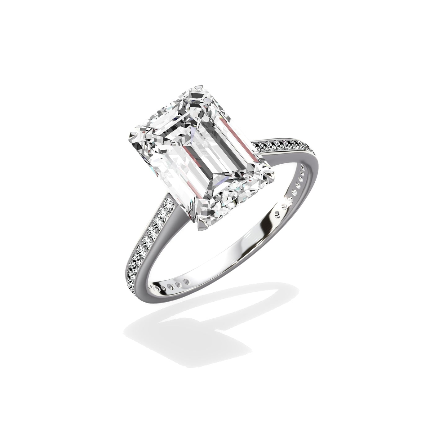 Channel Set Solitaire Engagement Ring
