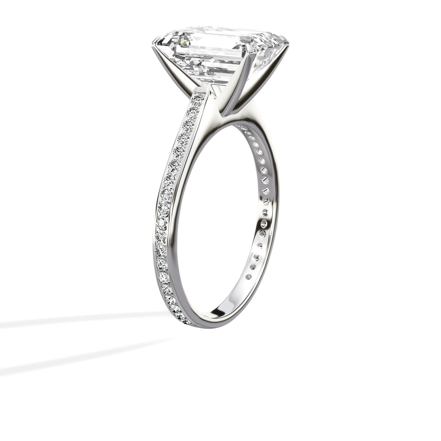 Channel Set Solitaire Engagement Ring