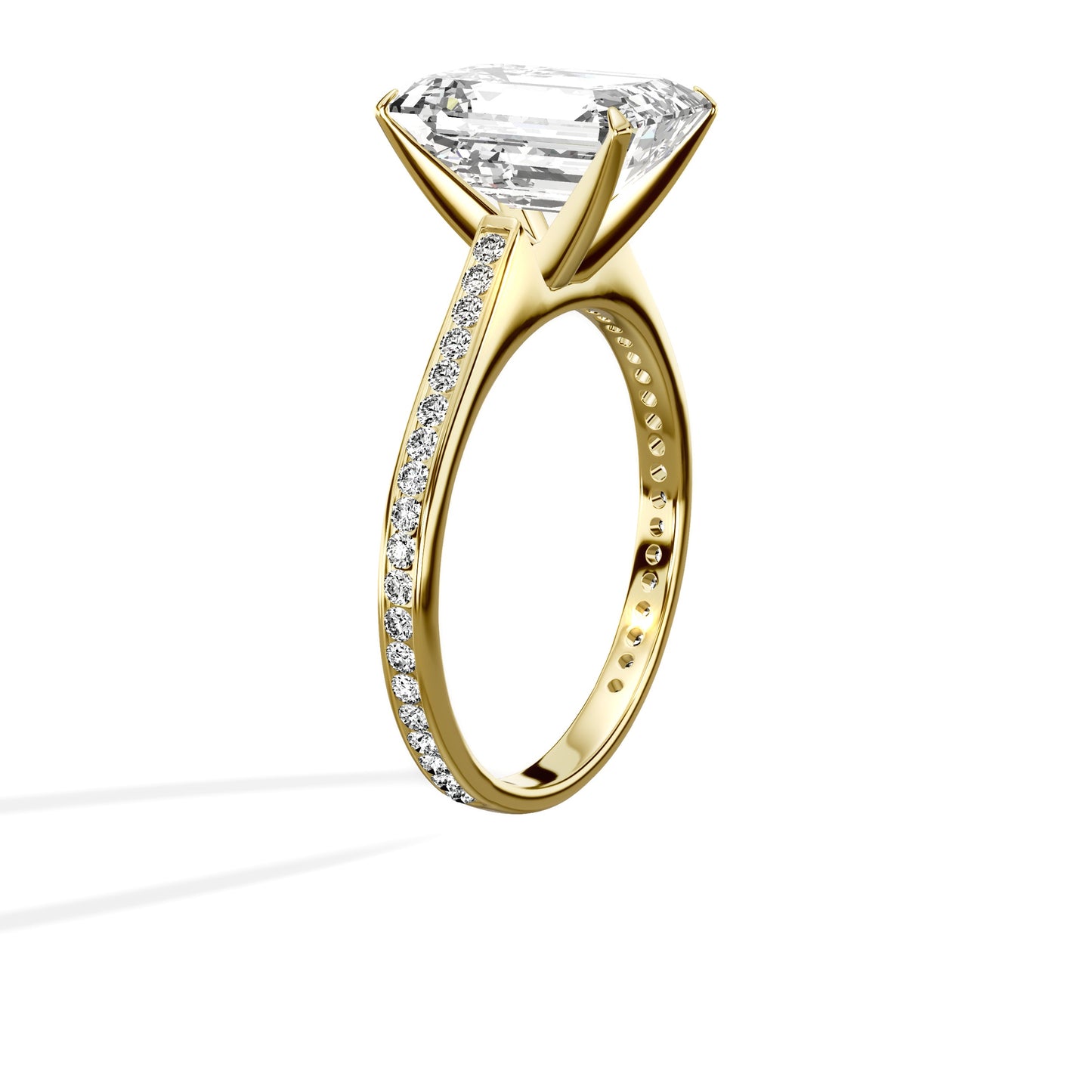 Channel Set Solitaire Engagement Ring