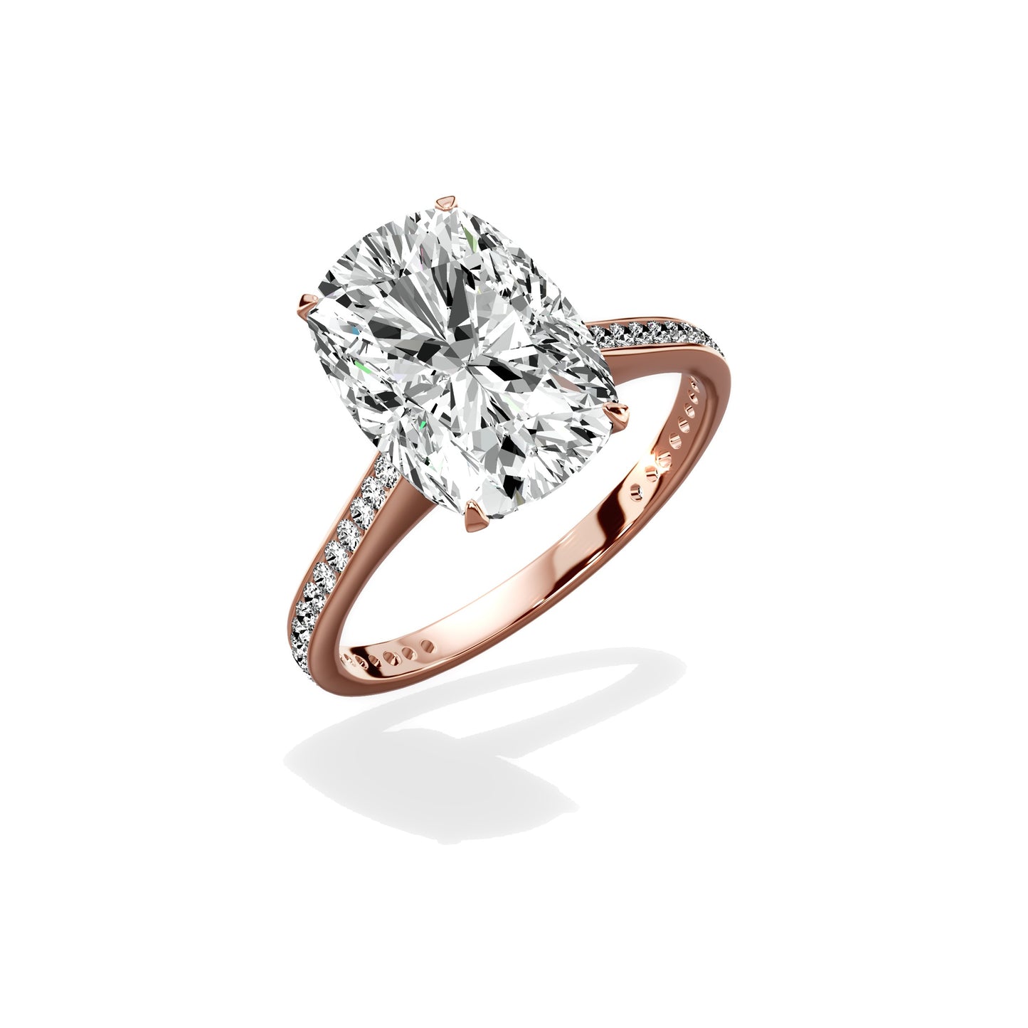 Channel Set Solitaire Engagement Ring