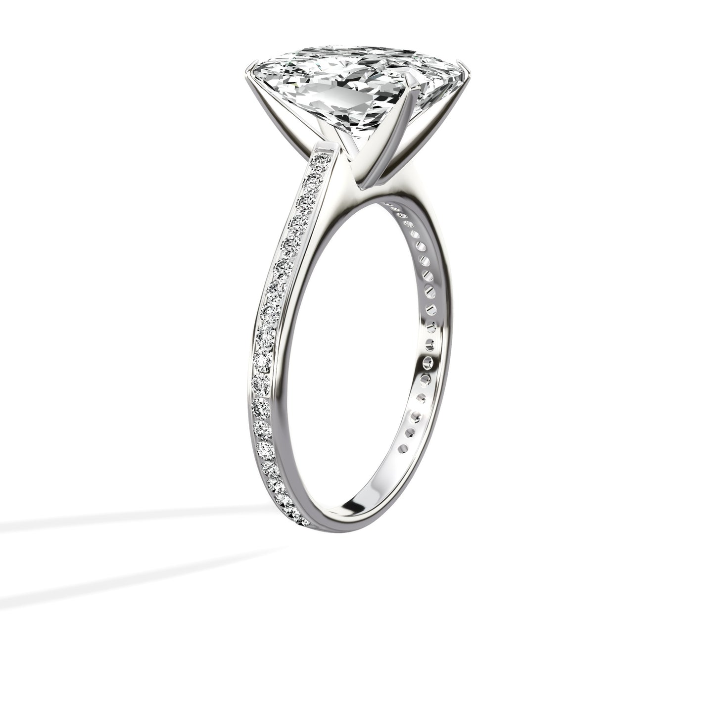 Channel Set Solitaire Engagement Ring
