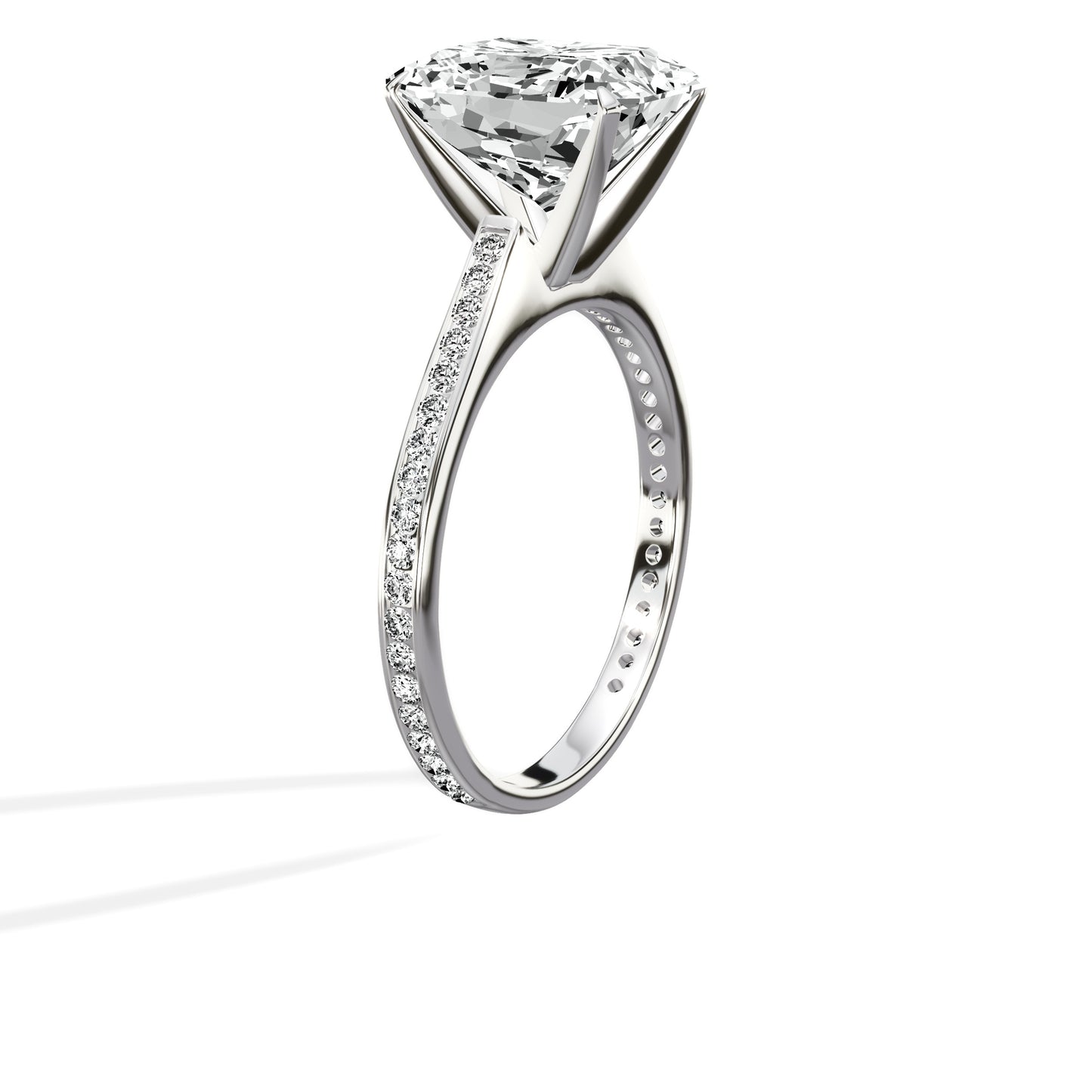 Channel Set Solitaire Engagement Ring