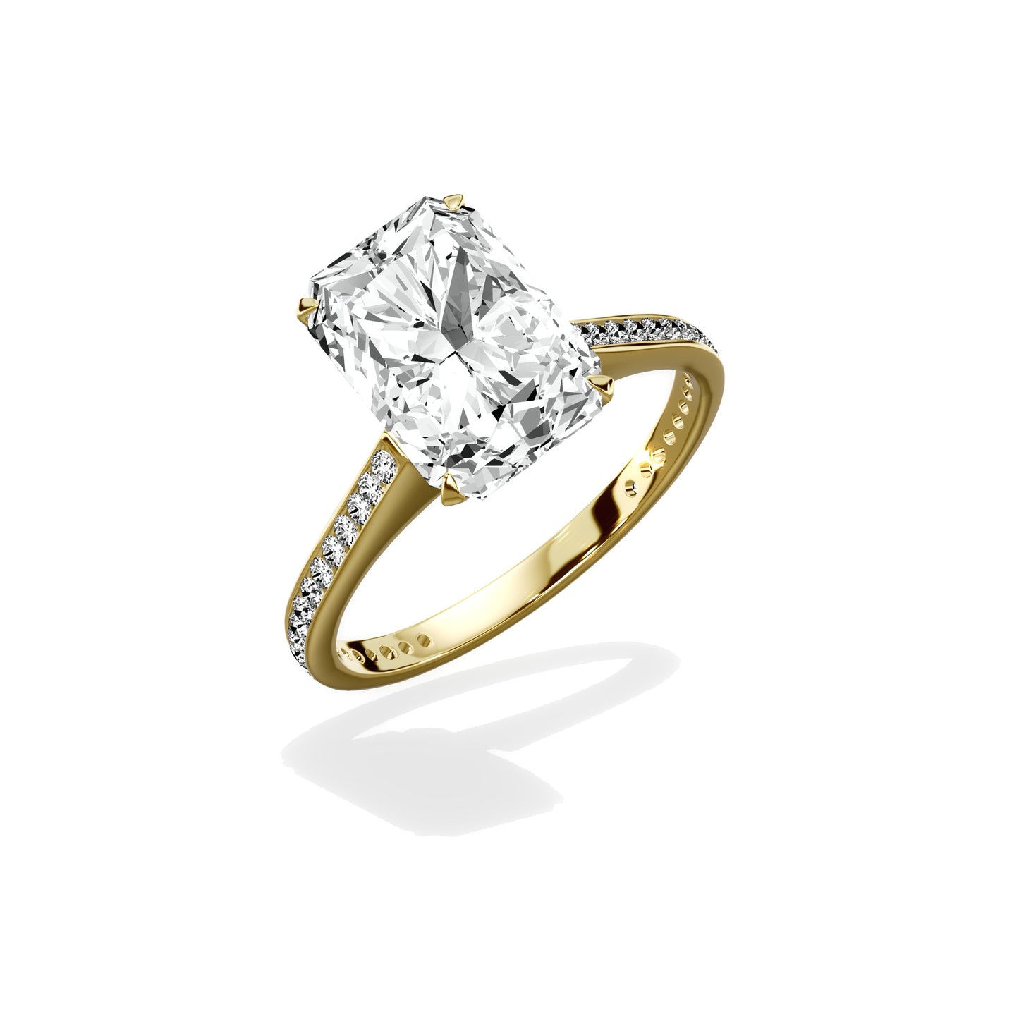 Channel Set Solitaire Engagement Ring