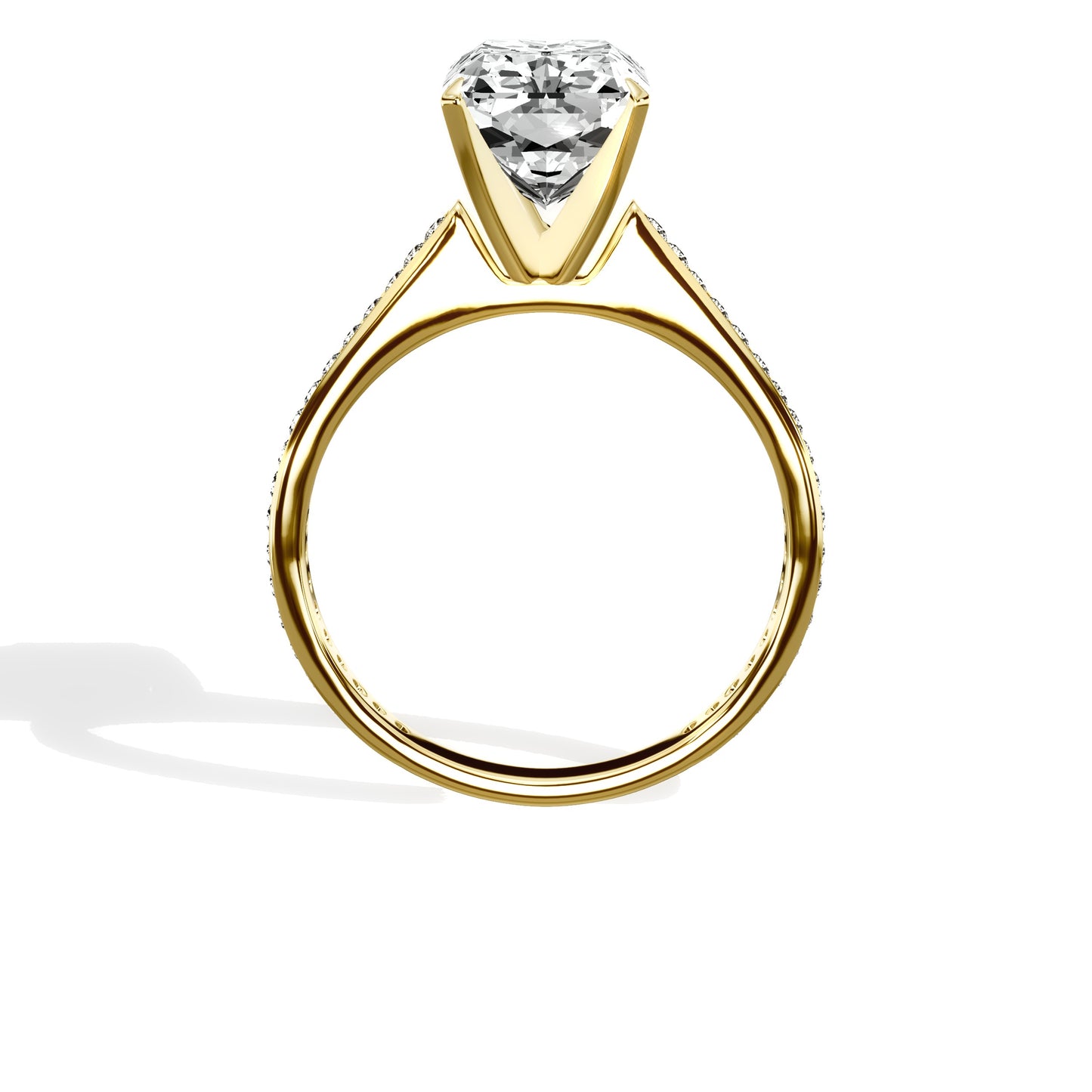Channel Set Solitaire Engagement Ring