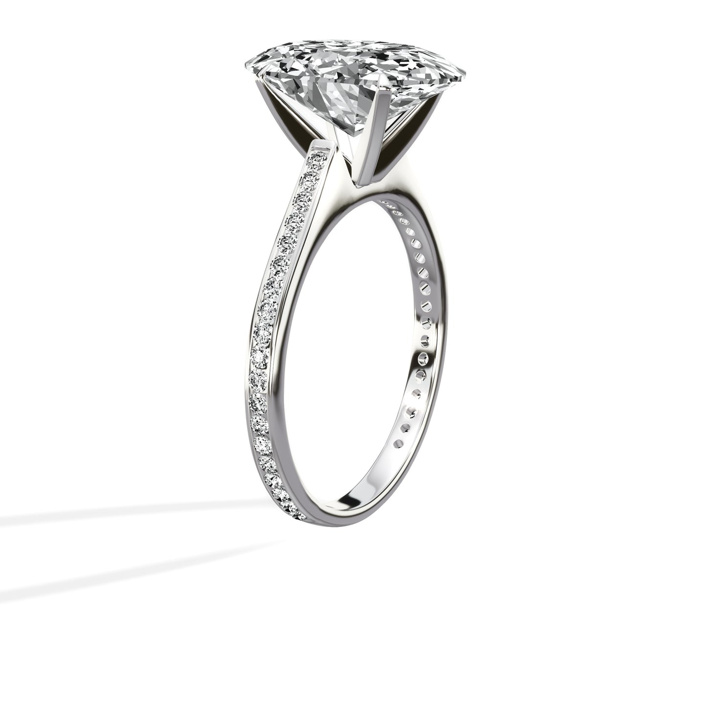 Channel Set Solitaire Engagement Ring