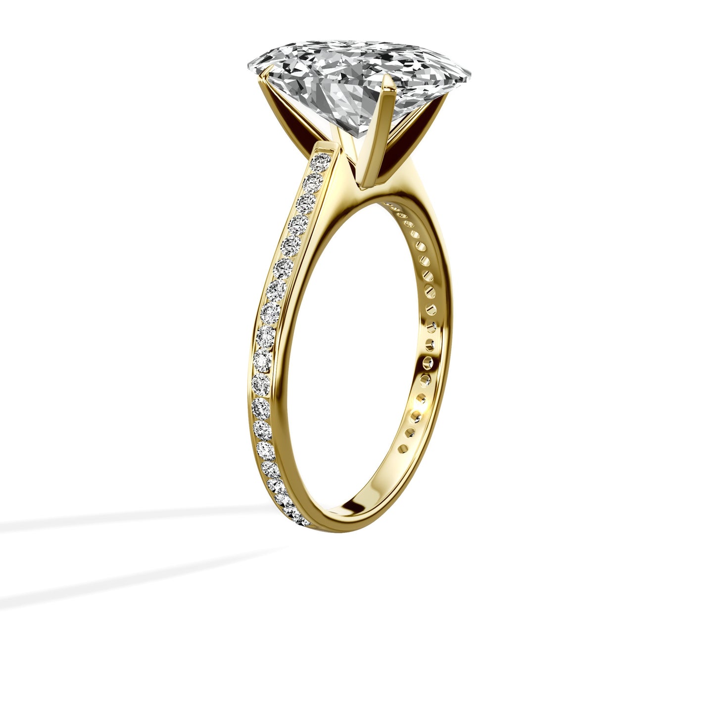 Channel Set Solitaire Engagement Ring