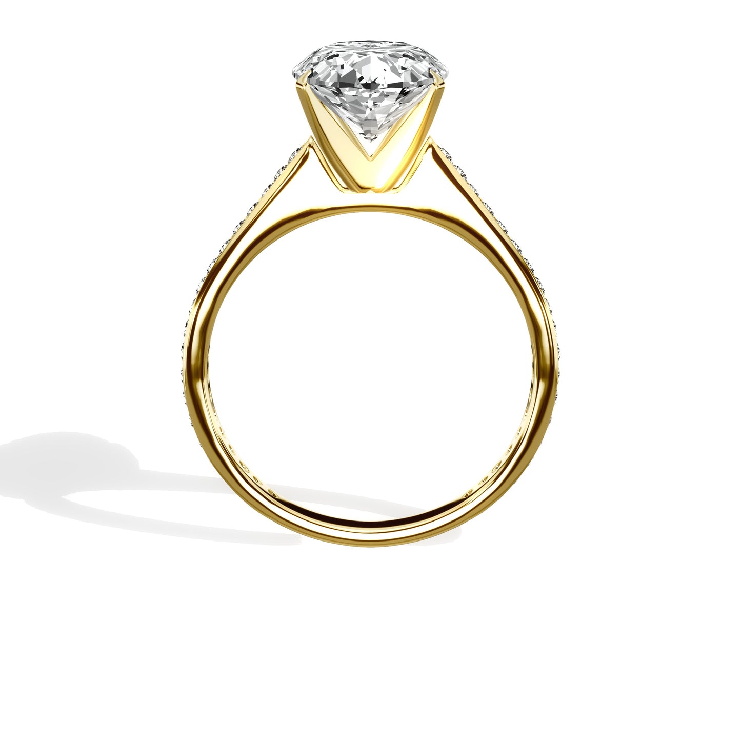 Channel Set Solitaire Engagement Ring