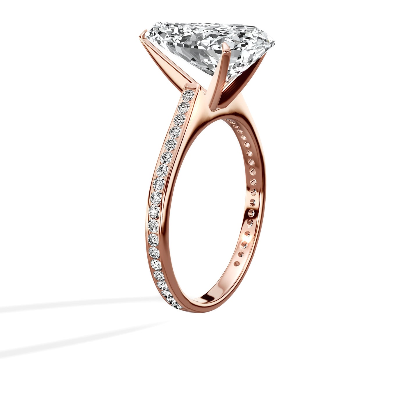Channel Set Solitaire Engagement Ring