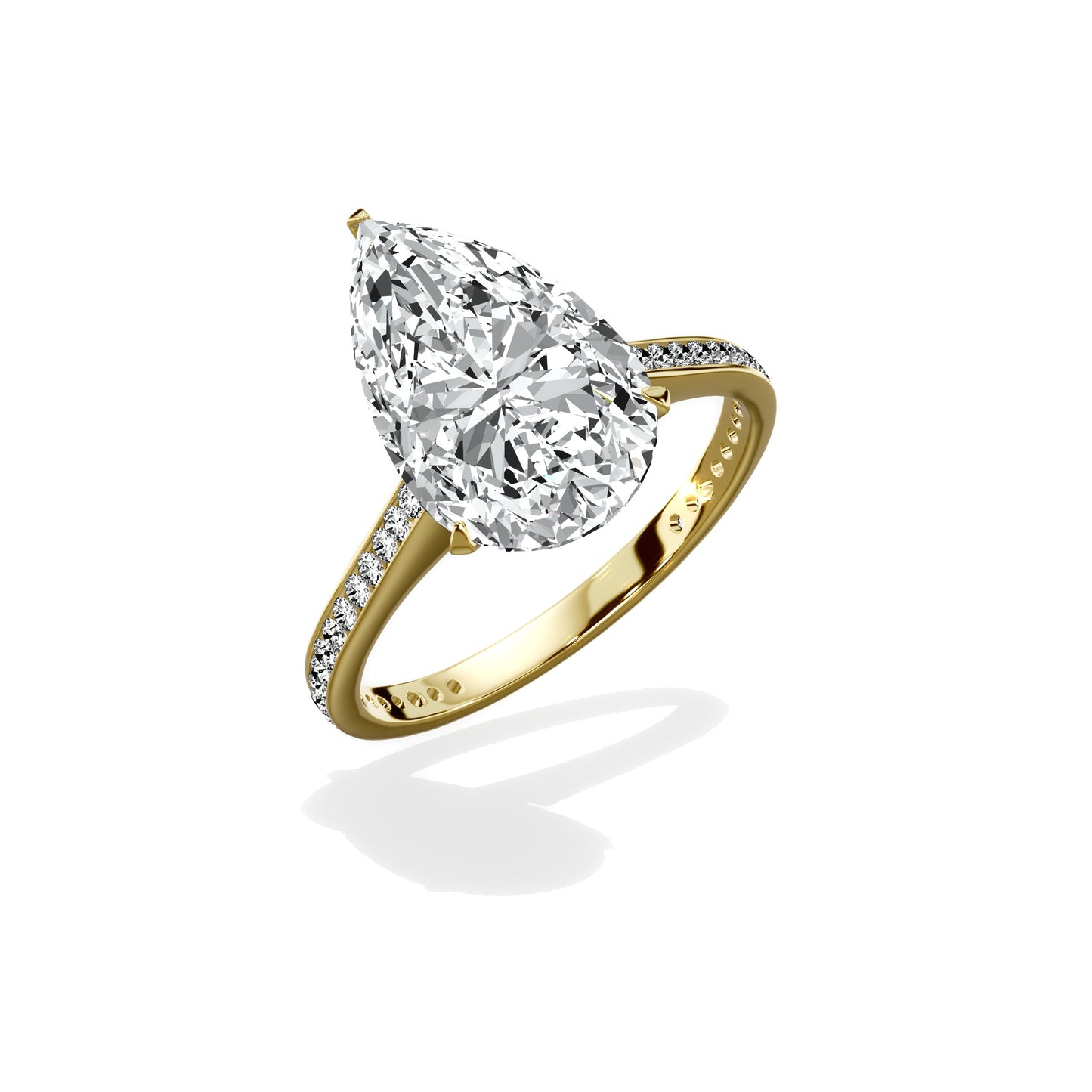 Channel Set Solitaire Engagement Ring