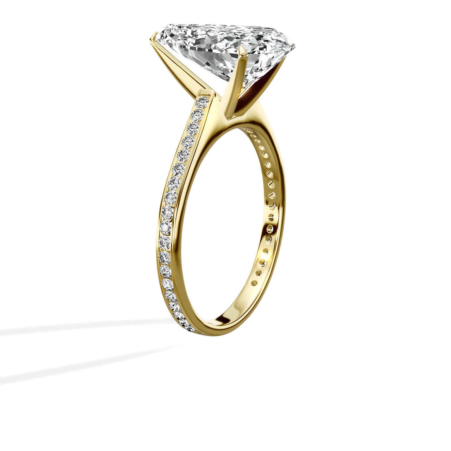 Channel Set Solitaire Engagement Ring