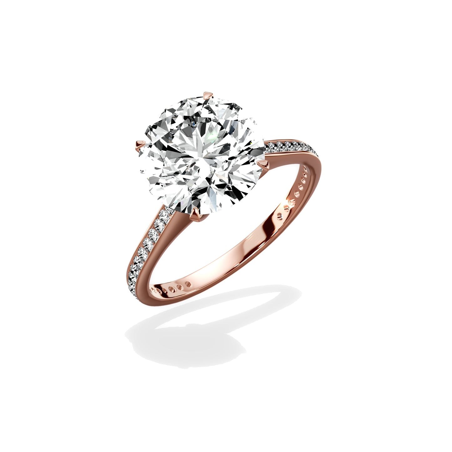 Channel Set Solitaire Engagement Ring