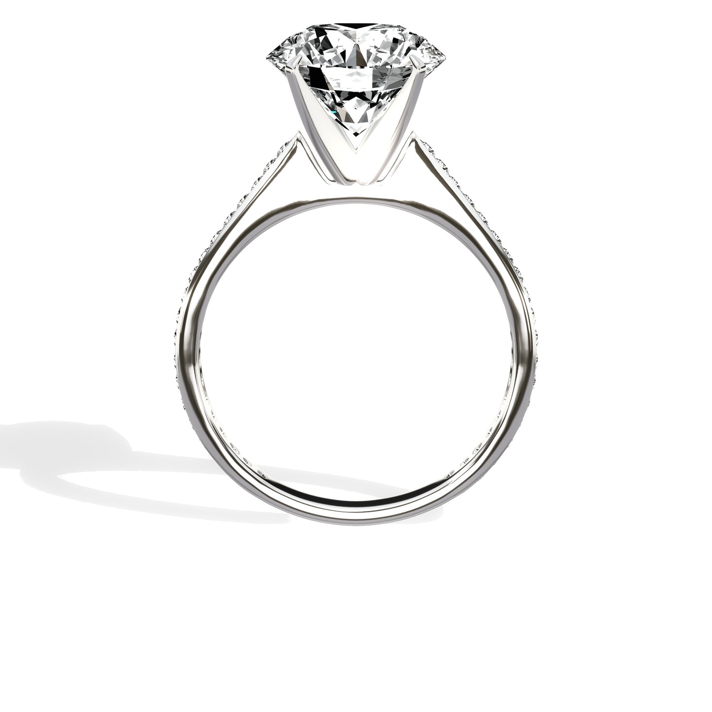 Channel Set Solitaire Engagement Ring
