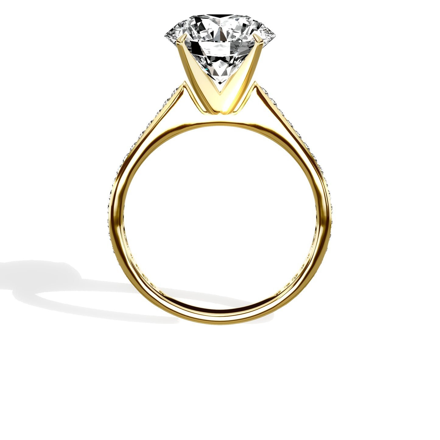 Channel Set Solitaire Engagement Ring