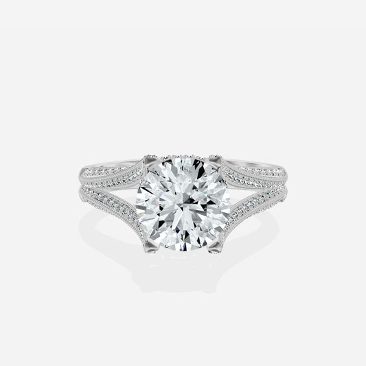 Split Shank Vintage Style Engagement Ring