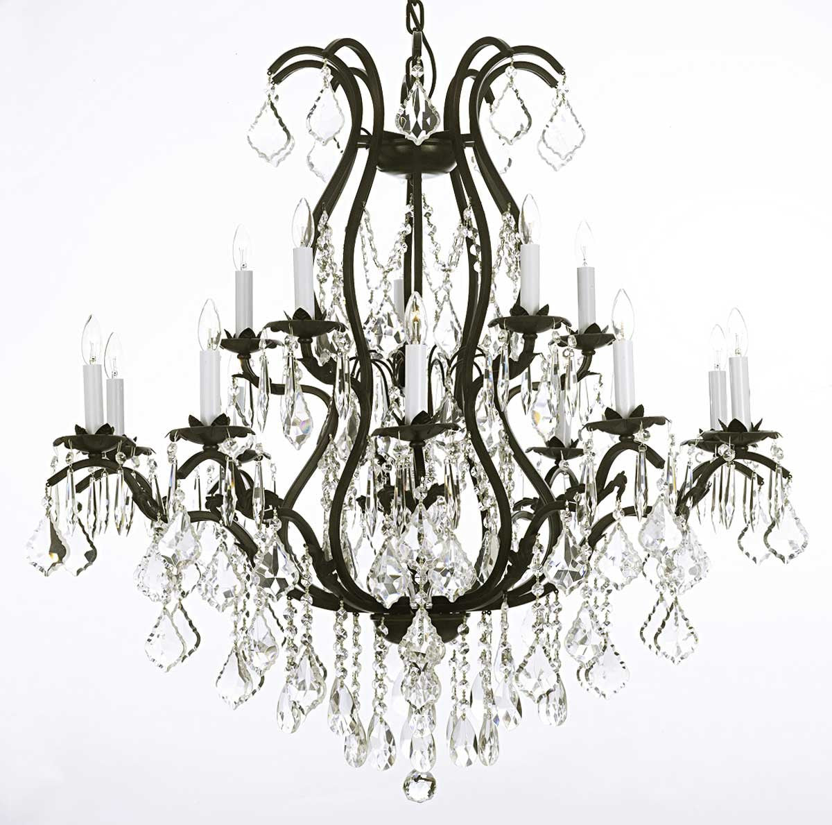 A83-3034/8+4A Great European Tradition. Nothing is quite as elegant as the fine crystal chandeliers that gave sparkle to brilliant evenings at palaces and manor houses across Europe. This beautifully