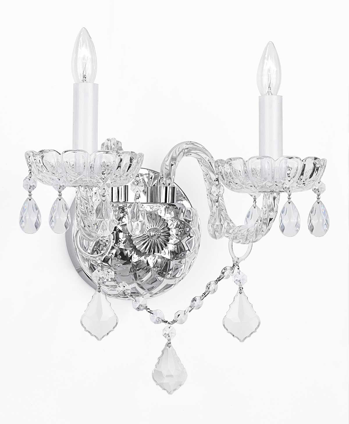 G46-B12/2/386 MURANO VENETIAN STYLE ALL-CRYSTAL WALL SCONCE!