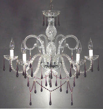 A46-388/5C/AMATHYST  Murano Venetian Style CHANDELIER Chandeliers, Crystal Chandelier, Crystal Chandeliers, Lighting