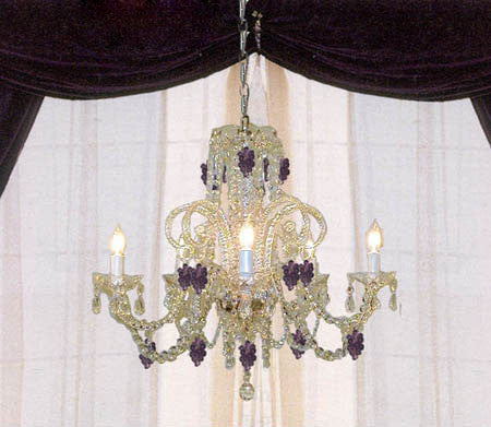 A46-389/GRAPES/PURPLE  Murano Venetian Style CHANDELIER Chandeliers, Crystal Chandelier, Crystal Chandeliers, Lighting