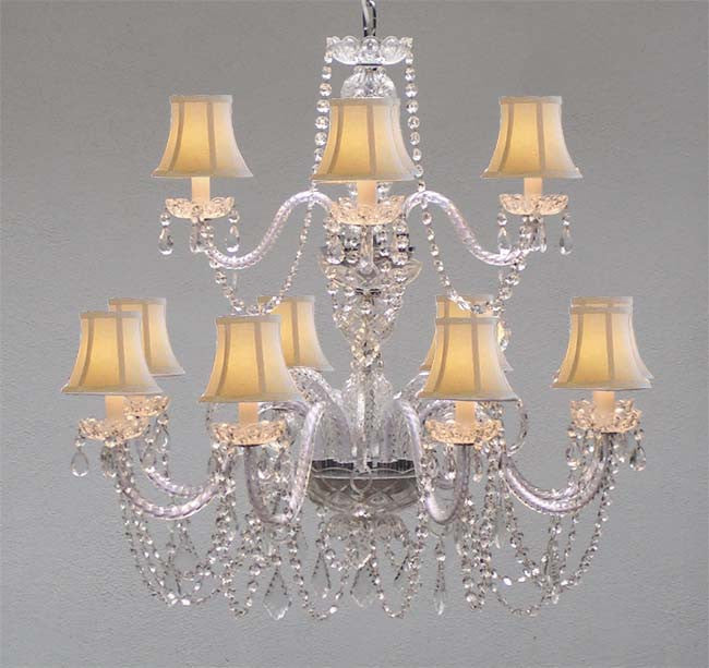 A46-SHADES/385/8+4  Murano Venetian Style CHANDELIER Chandeliers, Crystal Chandelier, Crystal Chandeliers, Lighting