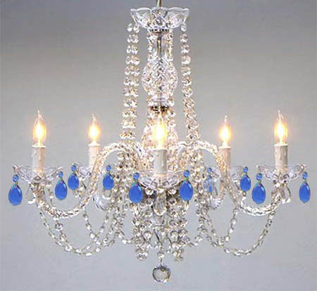 A46-TD/384/5/BLUE  Murano Venetian Style CHANDELIER Chandeliers, Crystal Chandelier, Crystal Chandeliers, Lighting