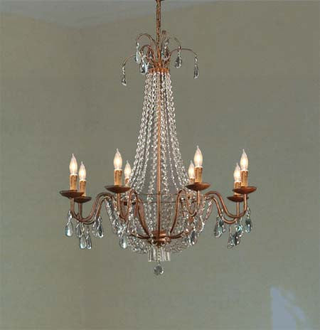 A7-323/8  Wrought Iron CHANDELIER Chandeliers, Crystal Chandelier, Crystal Chandeliers, Lighting